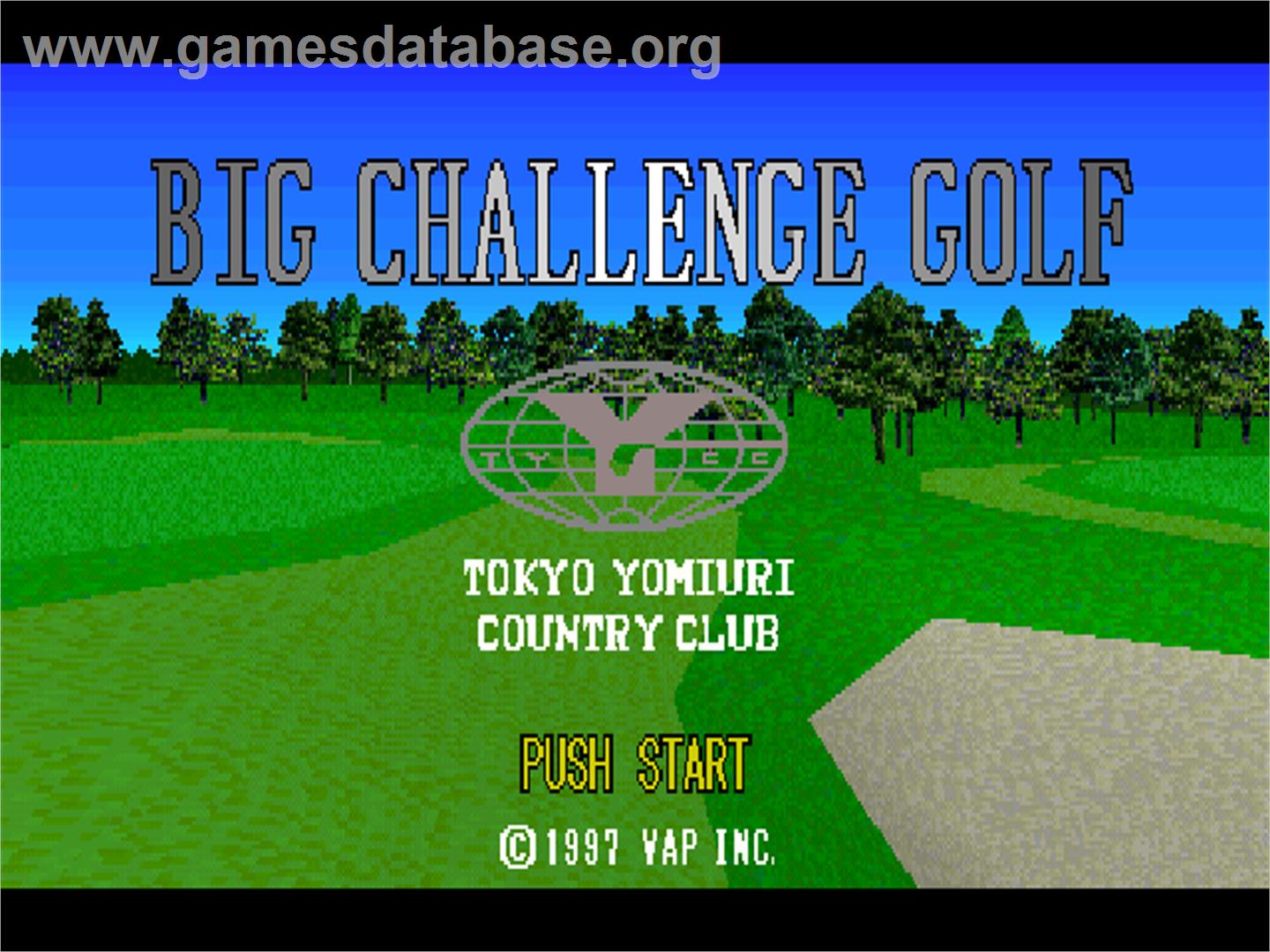Big Challenge Golf - Tokyo Yomiuri Country Club Hen - Sony Playstation - Artwork - Title Screen