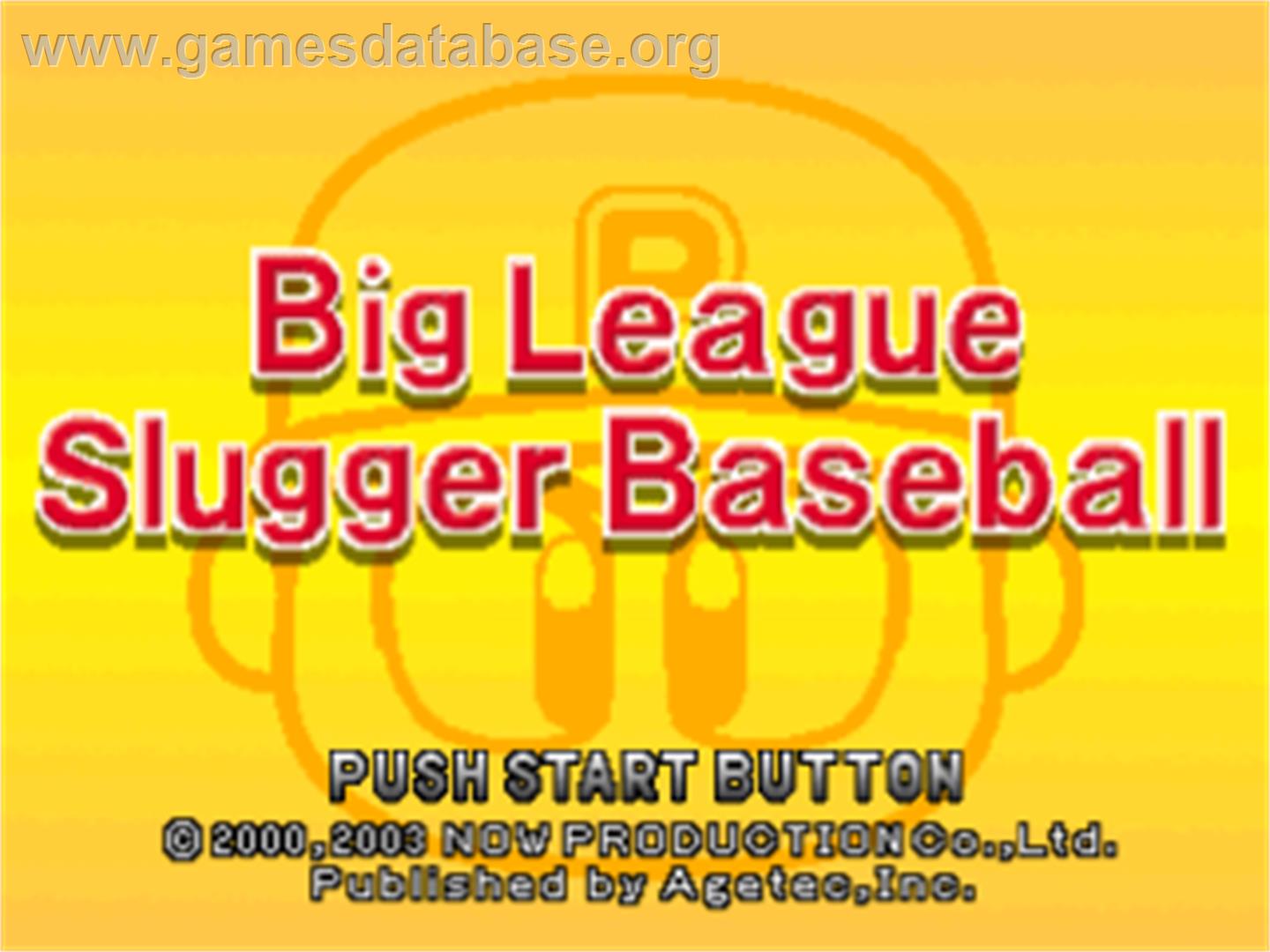 Big League Slugger Baseball - Sony Playstation - Artwork - Title Screen