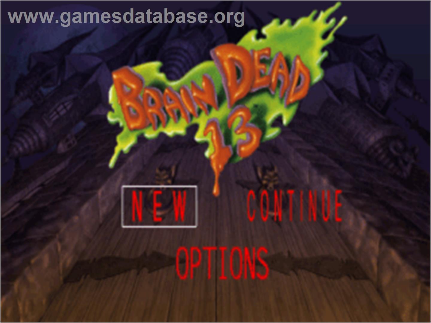Braindead 13 - Sony Playstation - Artwork - Title Screen