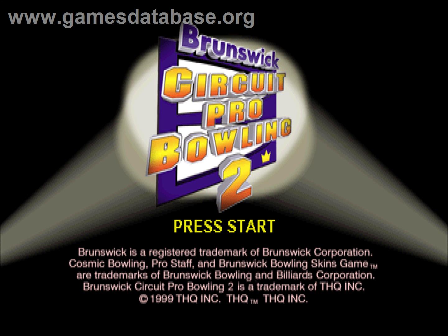 Brunswick Circuit Pro Bowling 2 - Sony Playstation - Artwork - Title Screen