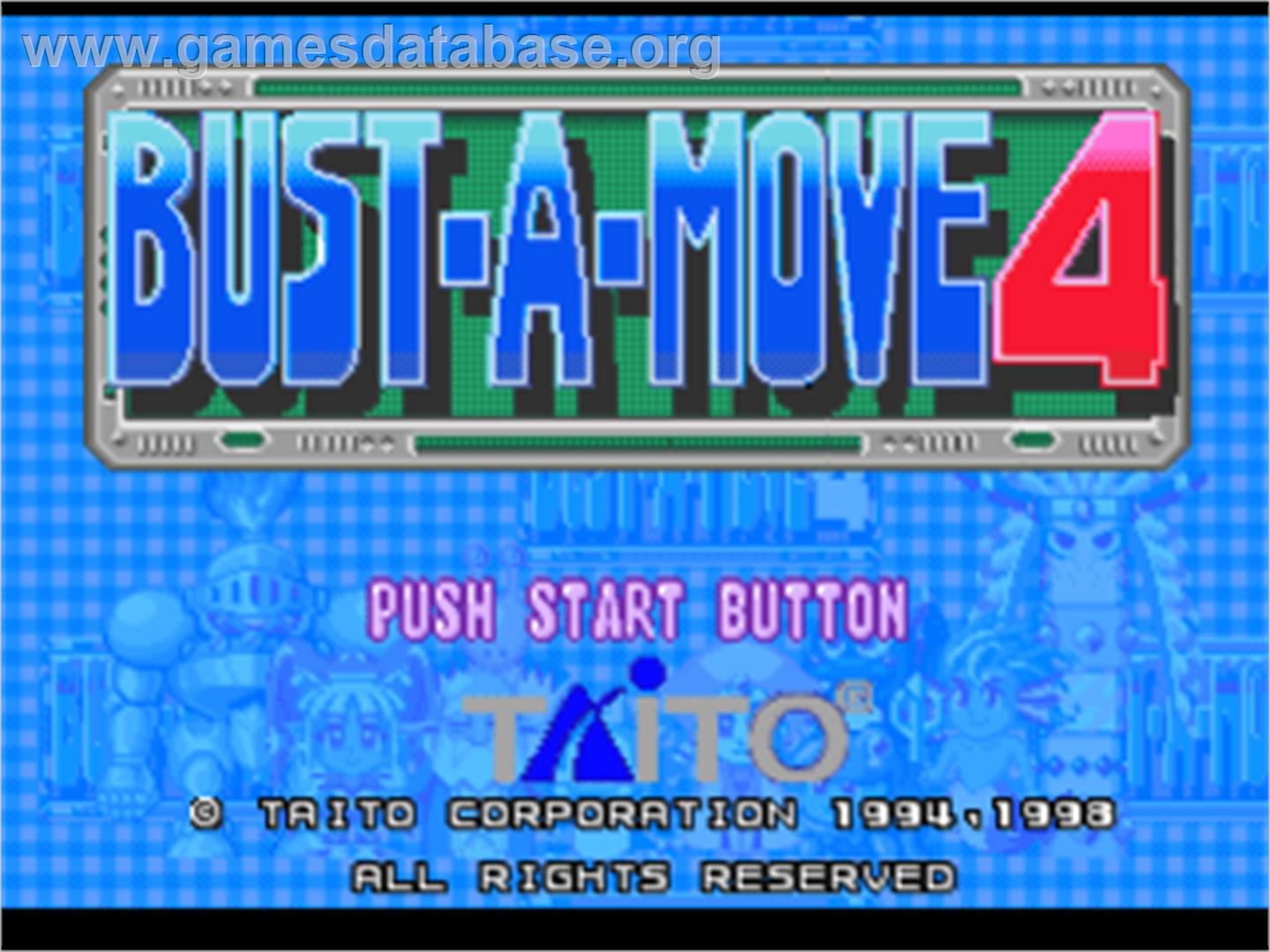Bust-A-Move 4 - Sony Playstation - Artwork - Title Screen