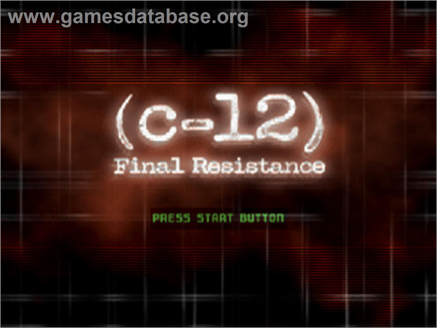 C-12: Final Resistance - Sony Playstation - Artwork - Title Screen