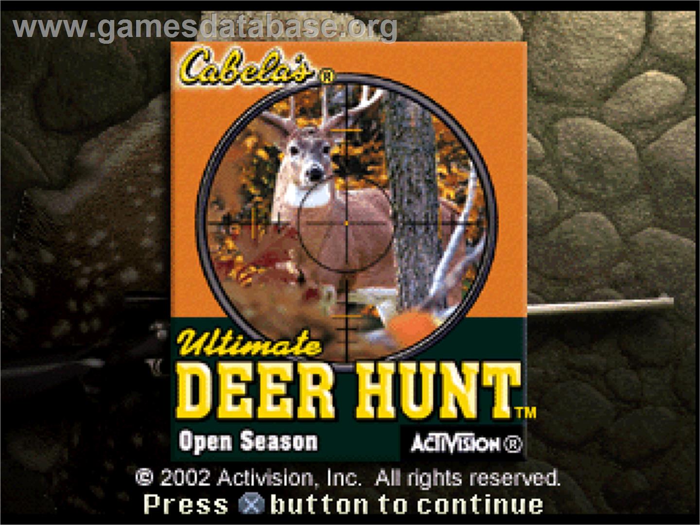 Cabela's Ultimate Deer Hunt - Sony Playstation - Artwork - Title Screen