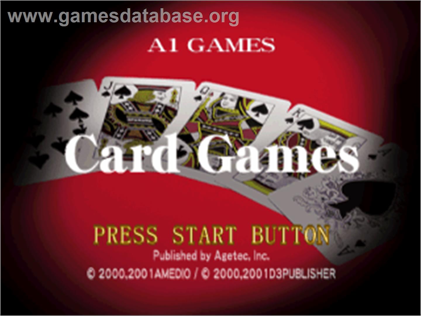 Card Games - Sony Playstation - Artwork - Title Screen