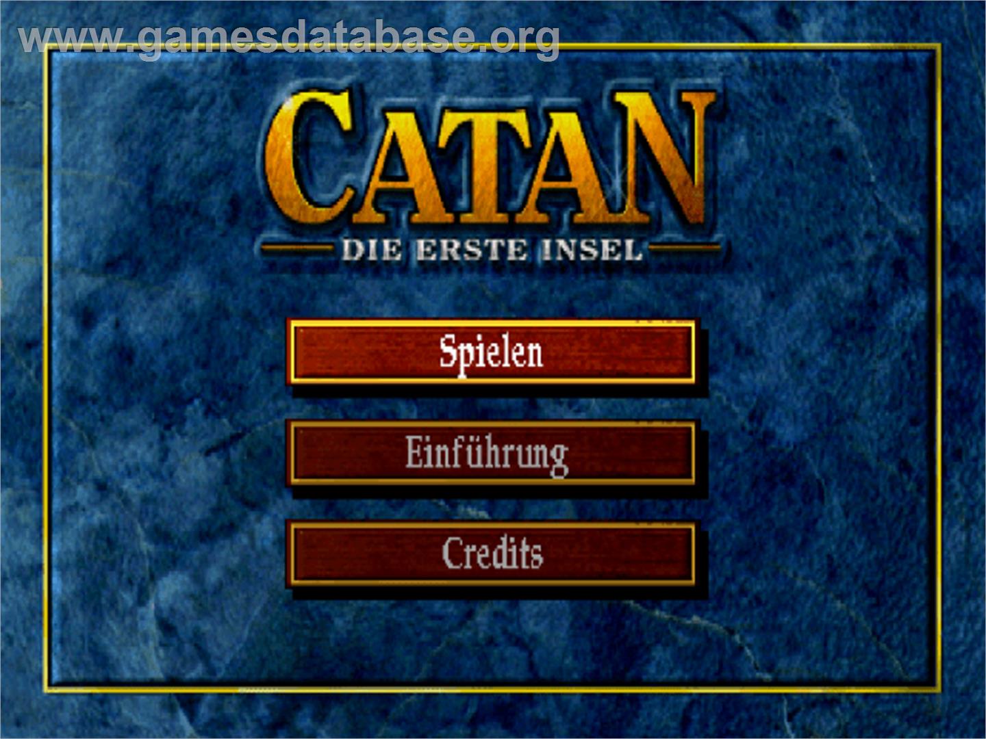 Catan: Die Erste Insel - Sony Playstation - Artwork - Title Screen
