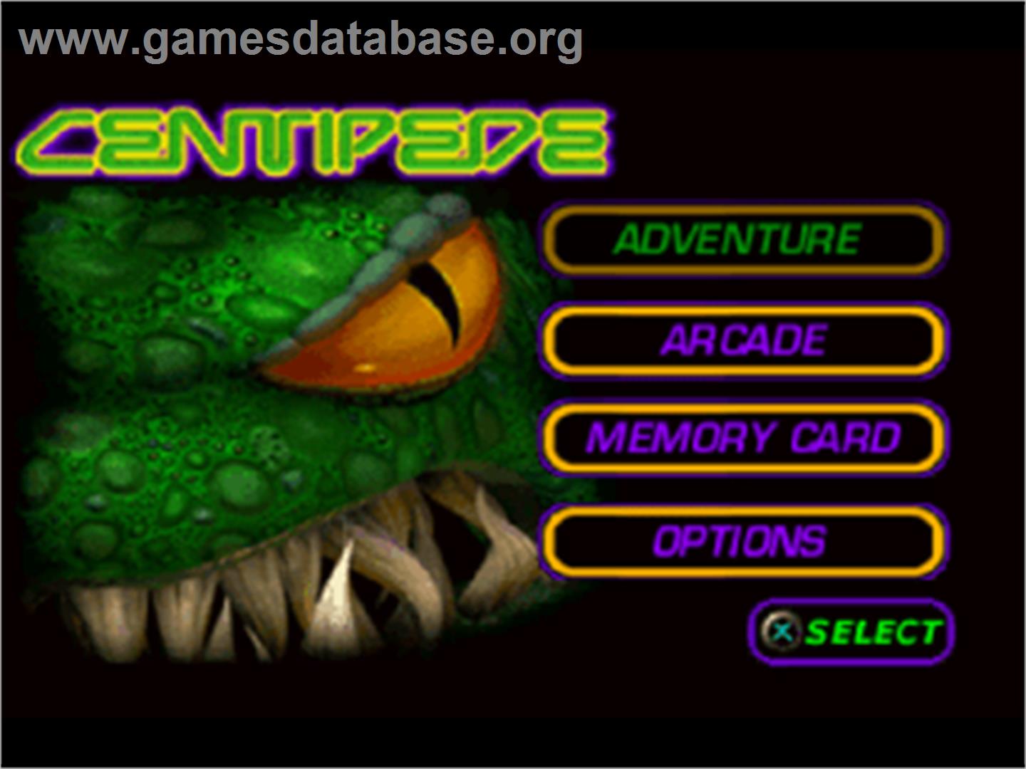 Centipede - Sony Playstation - Artwork - Title Screen