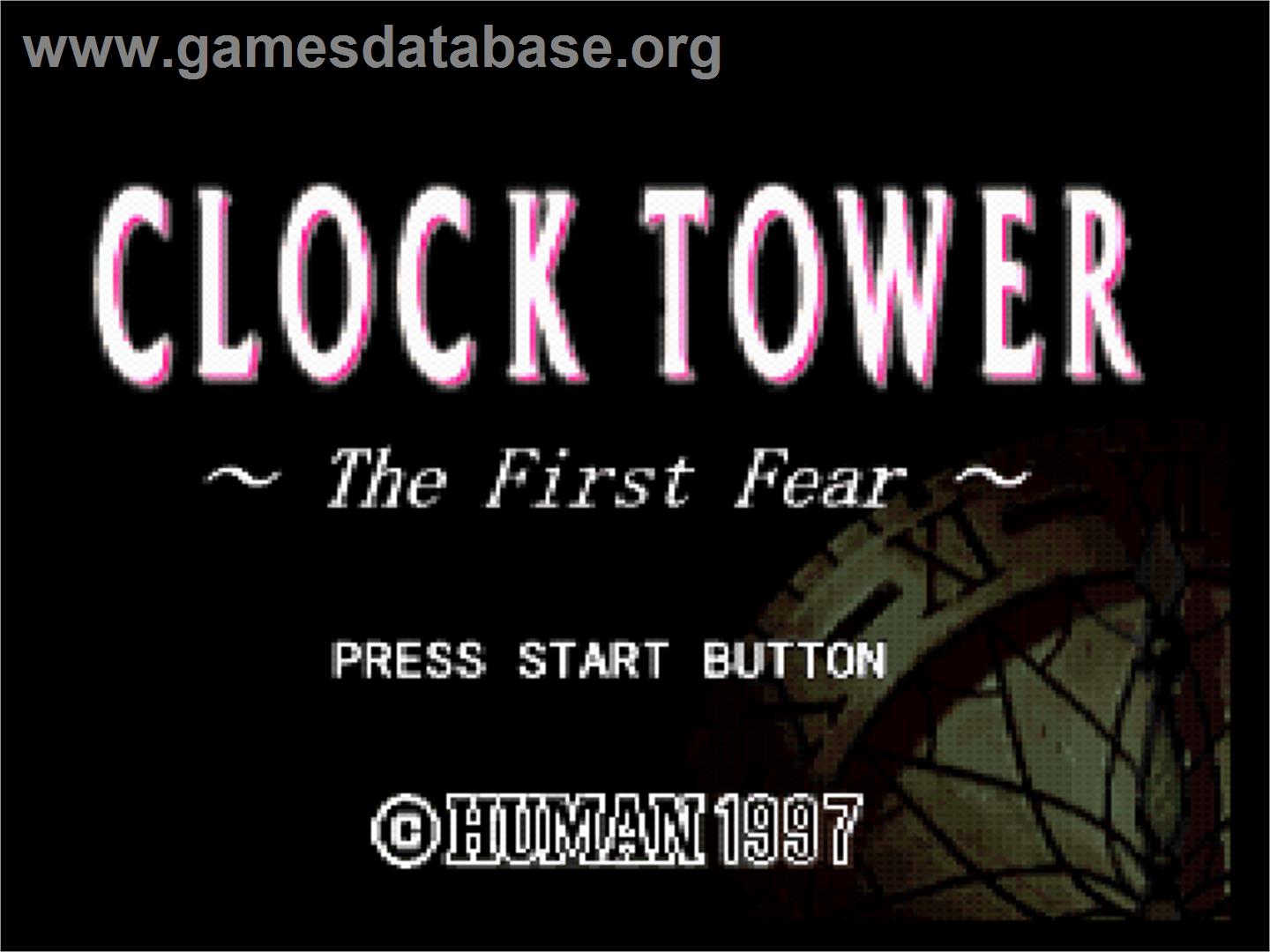 Clock Tower - The First Fear - Sony Playstation - Artwork - Title Screen