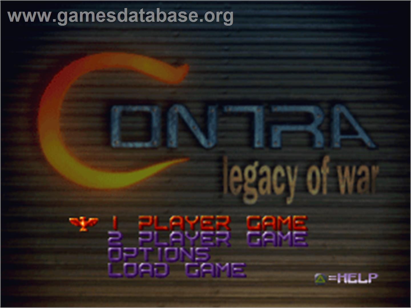 Contra: Legacy of War - Sony Playstation - Artwork - Title Screen