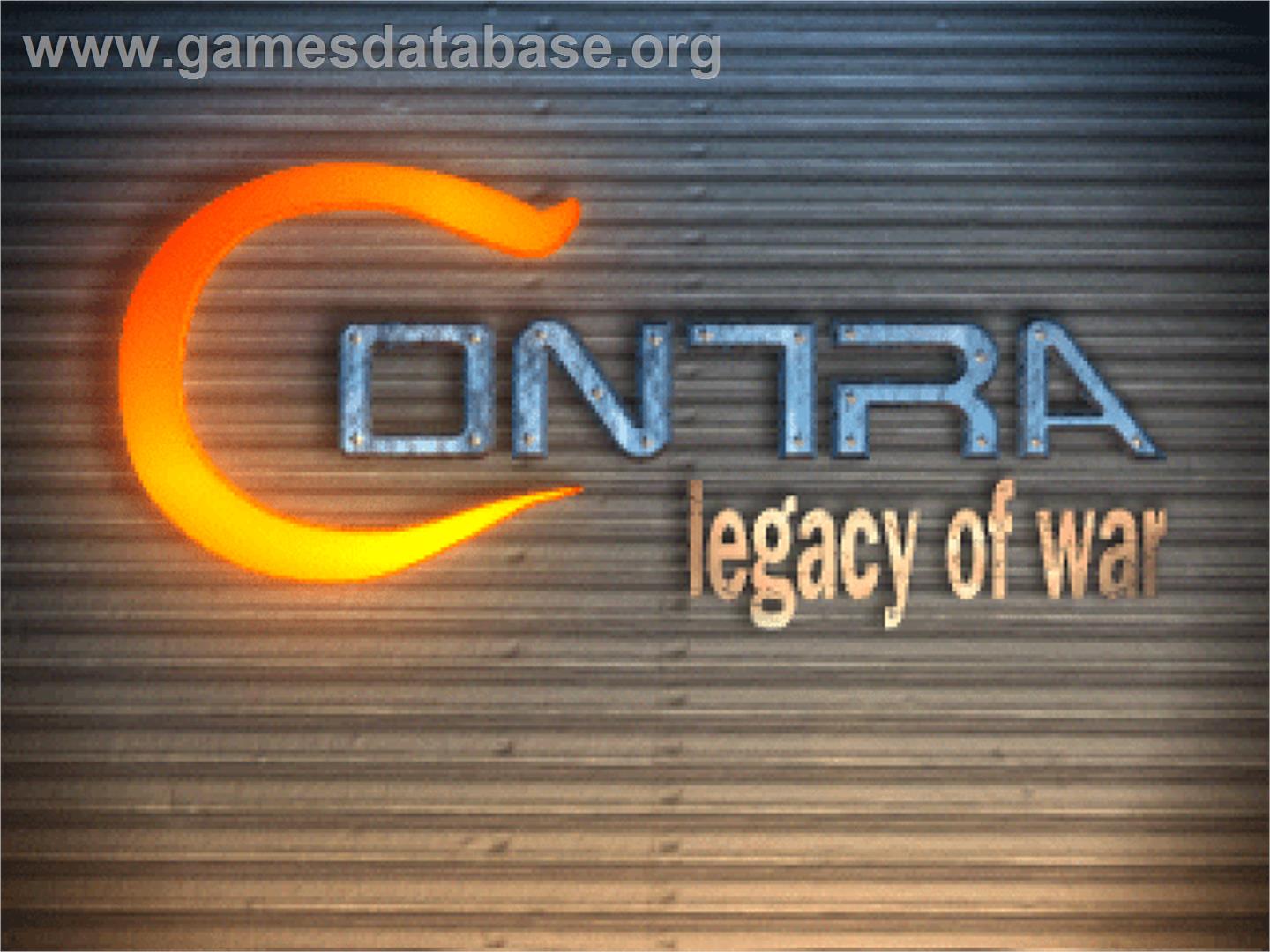 Contra - Legacy Of War - Sony Playstation - Artwork - Title Screen