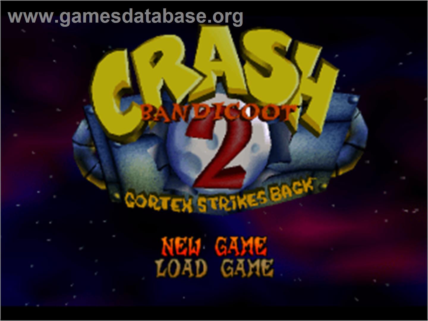 Crash Bandicoot 2: Cortex Strikes Back - Sony Playstation - Artwork - Title Screen