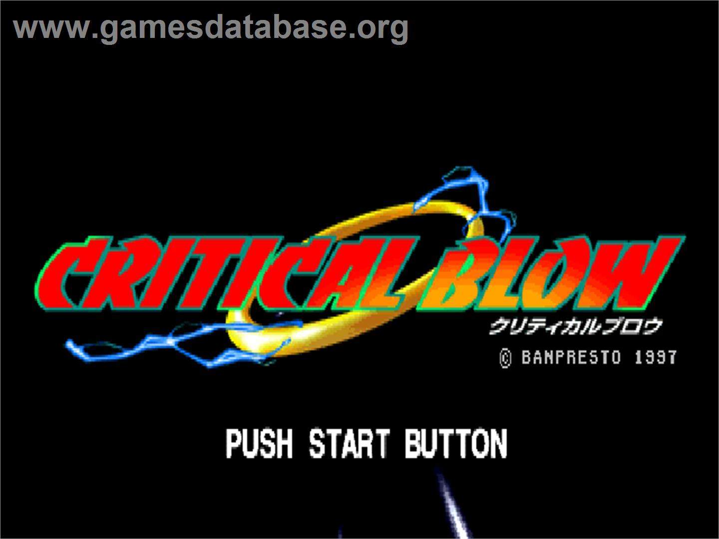 Critical Blow - Sony Playstation - Artwork - Title Screen
