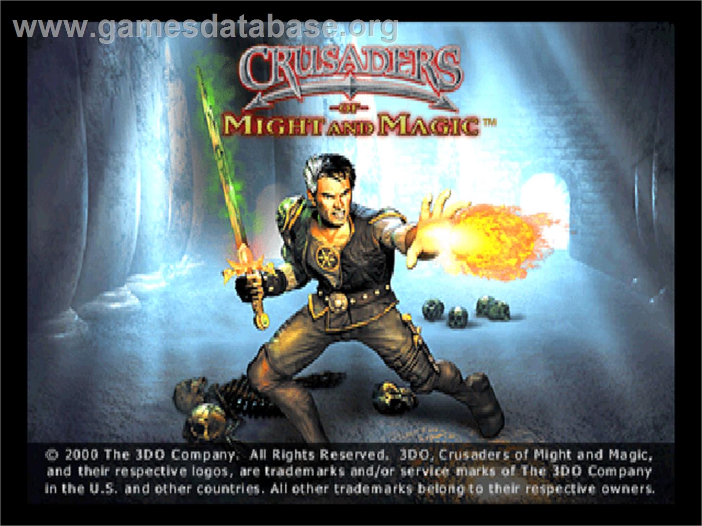 Crusaders Of Might And Magic - Sony Playstation - Artwork - Title Screen