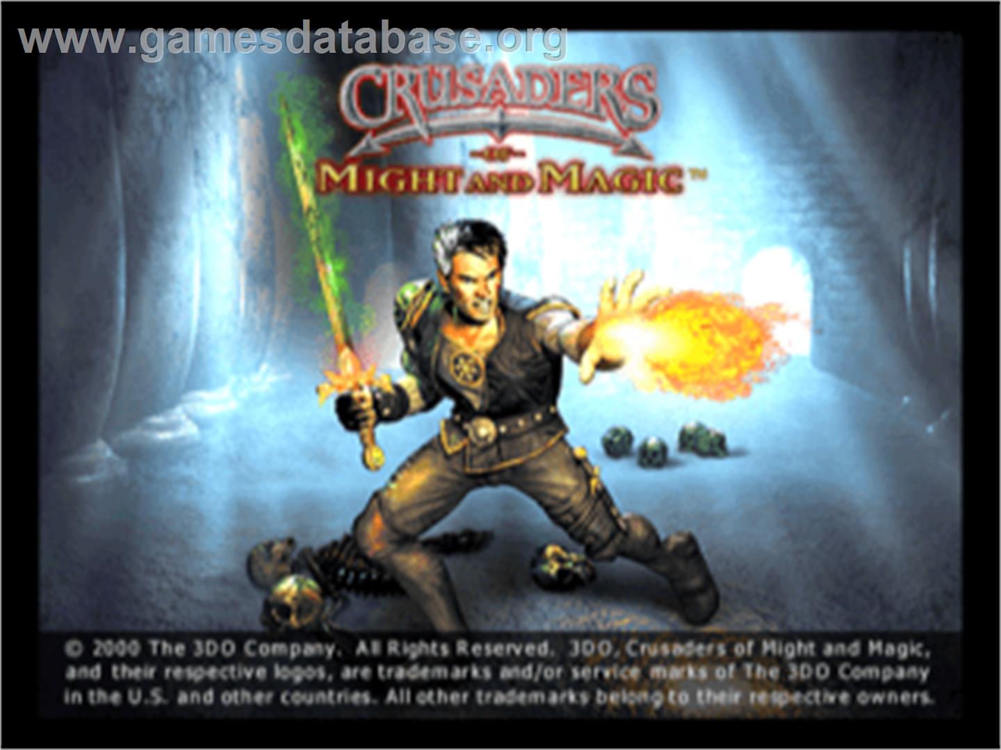 Crusaders of Might and Magic - Sony Playstation - Artwork - Title Screen