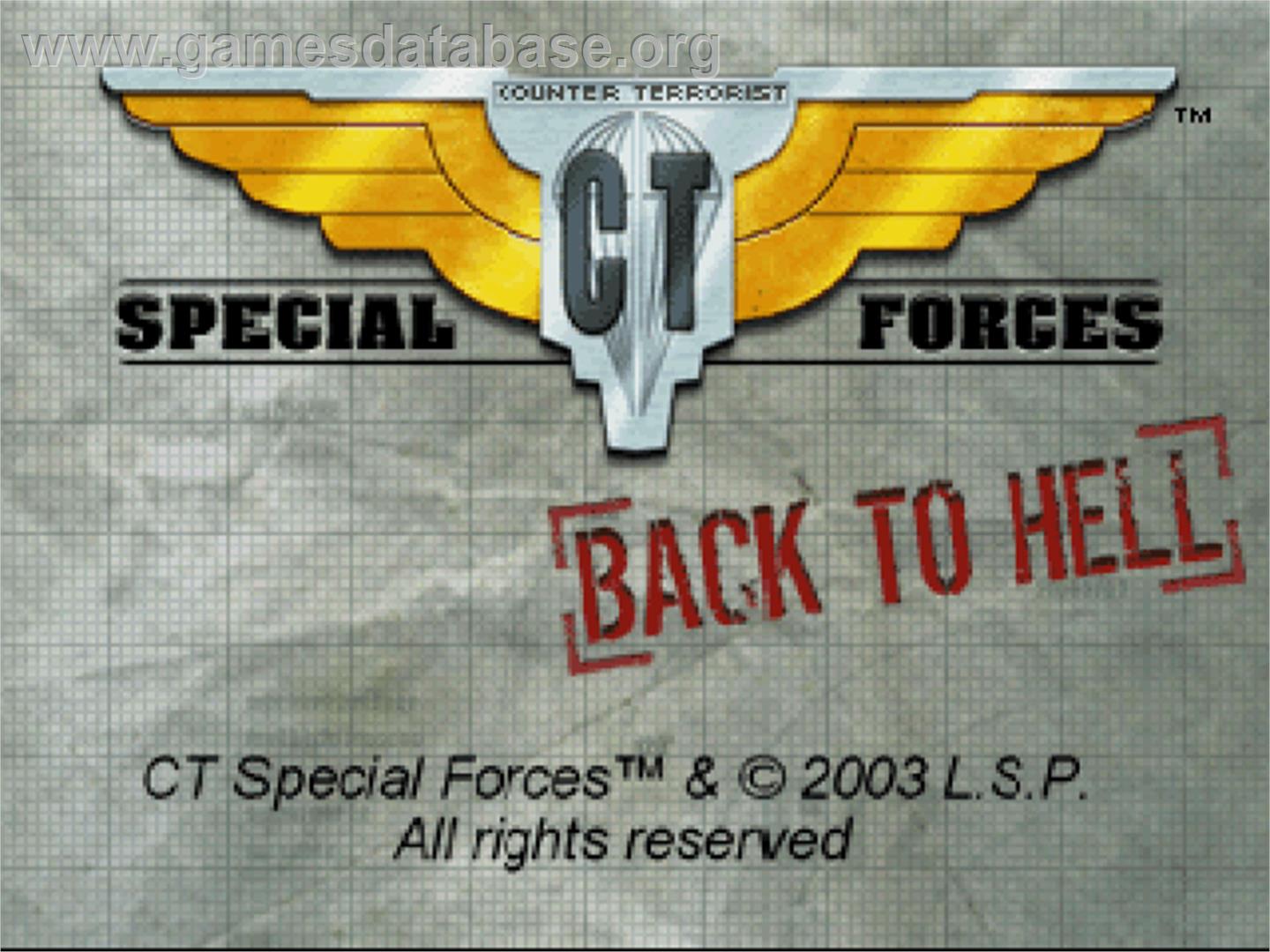 Ct Special Forces - Back To Hell - Sony Playstation - Artwork - Title Screen