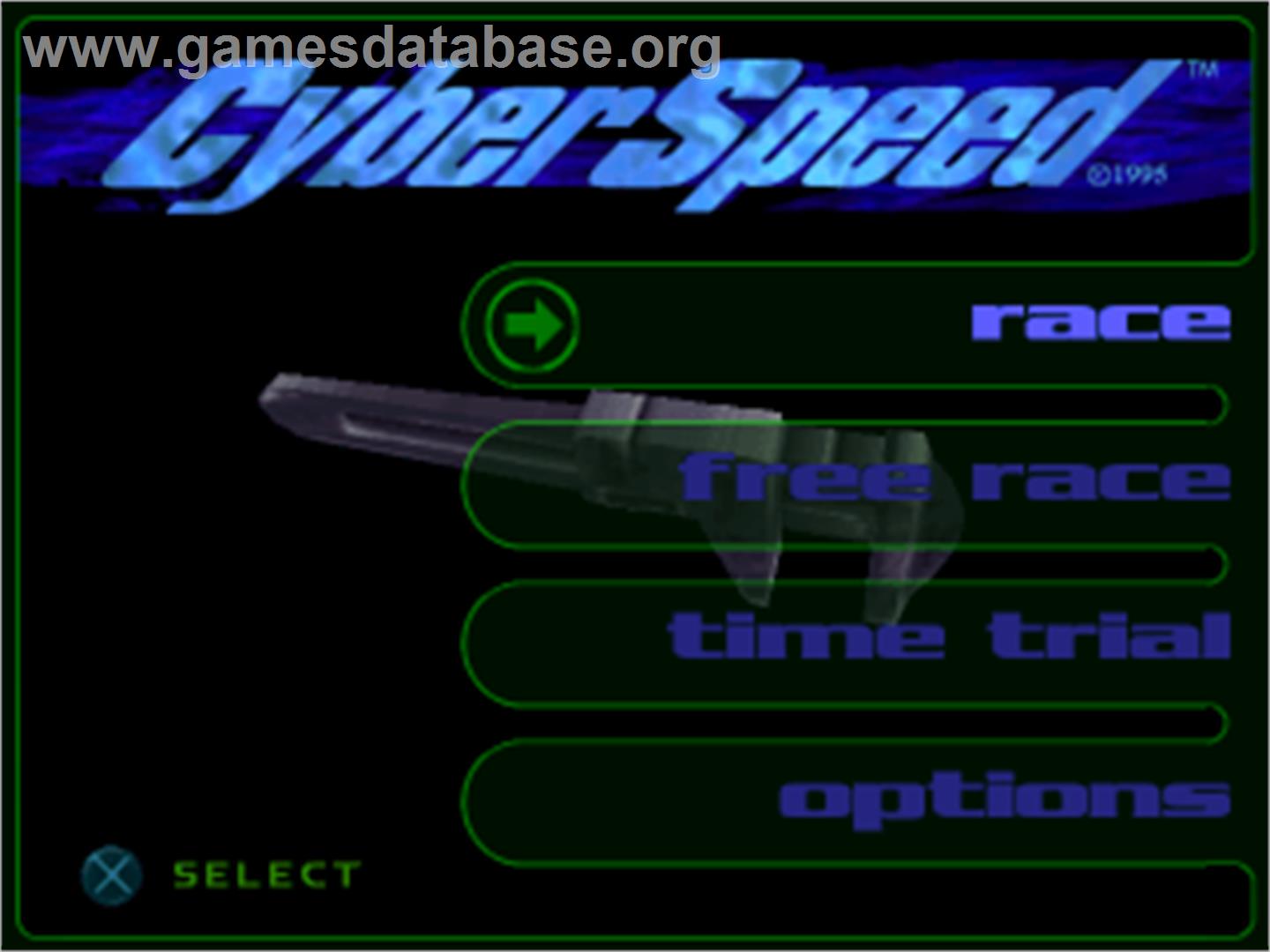 CyberSpeed - Sony Playstation - Artwork - Title Screen