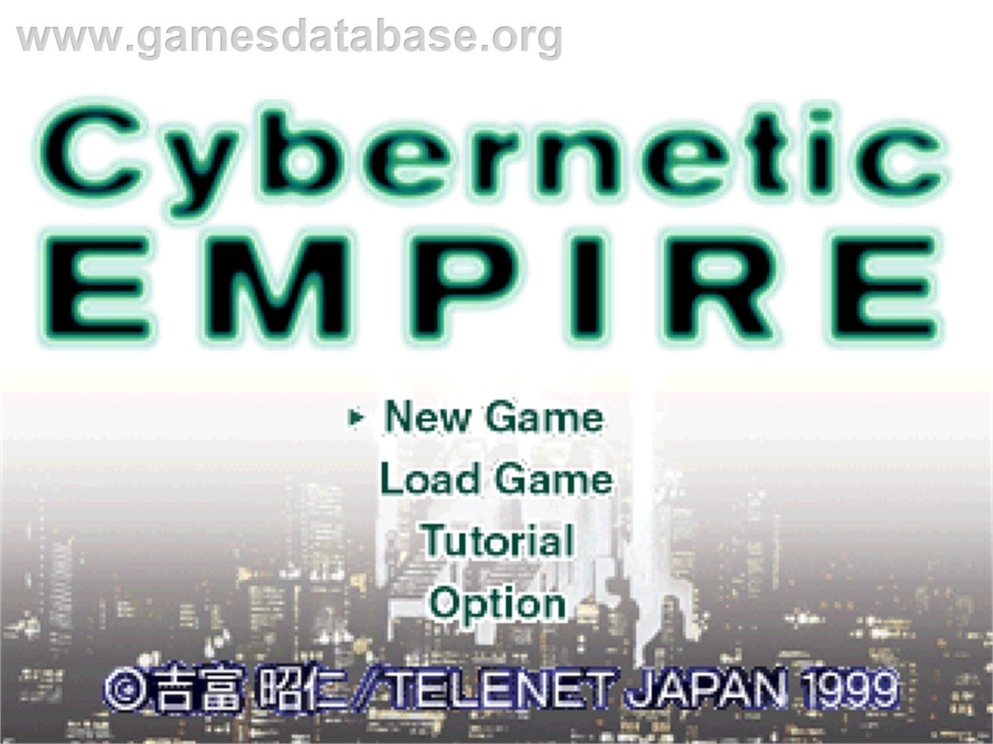 Cybernetic Empire - Sony Playstation - Artwork - Title Screen