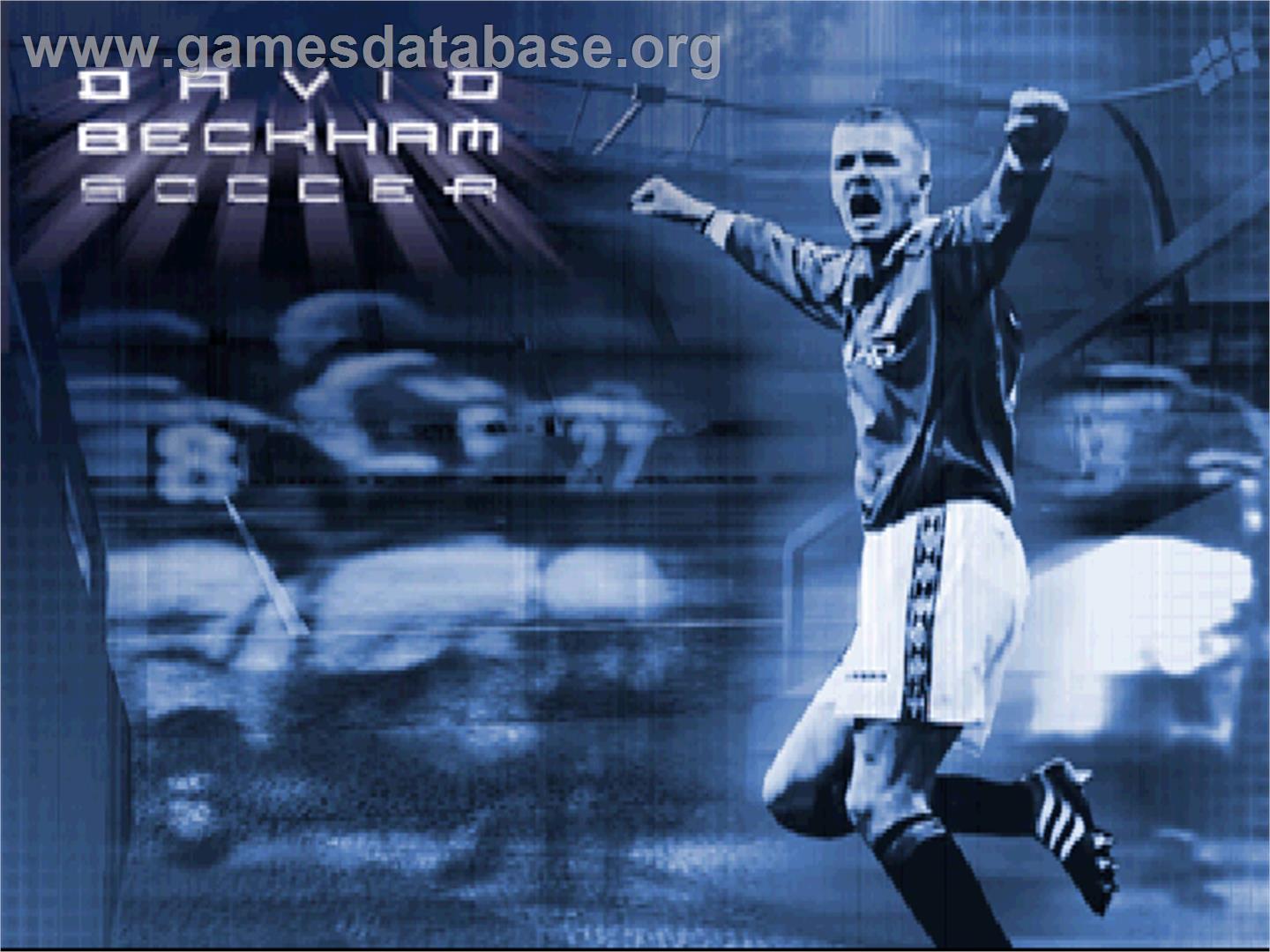 David Beckham Soccer - Sony Playstation - Artwork - Title Screen