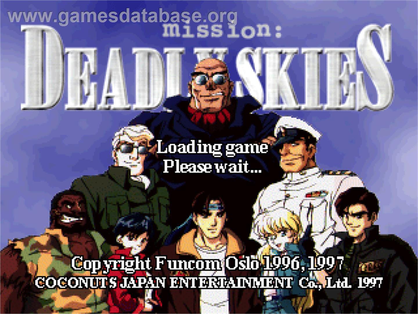 Deadly Skies - Sony Playstation - Artwork - Title Screen
