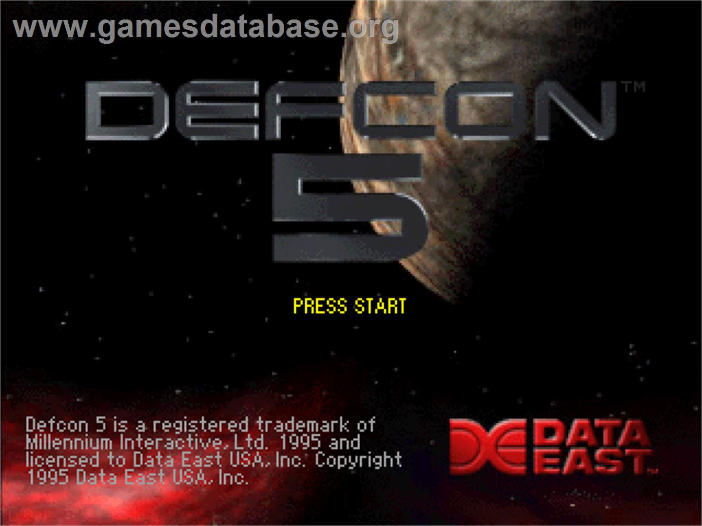 Defcon 5 - Sony Playstation - Artwork - Title Screen