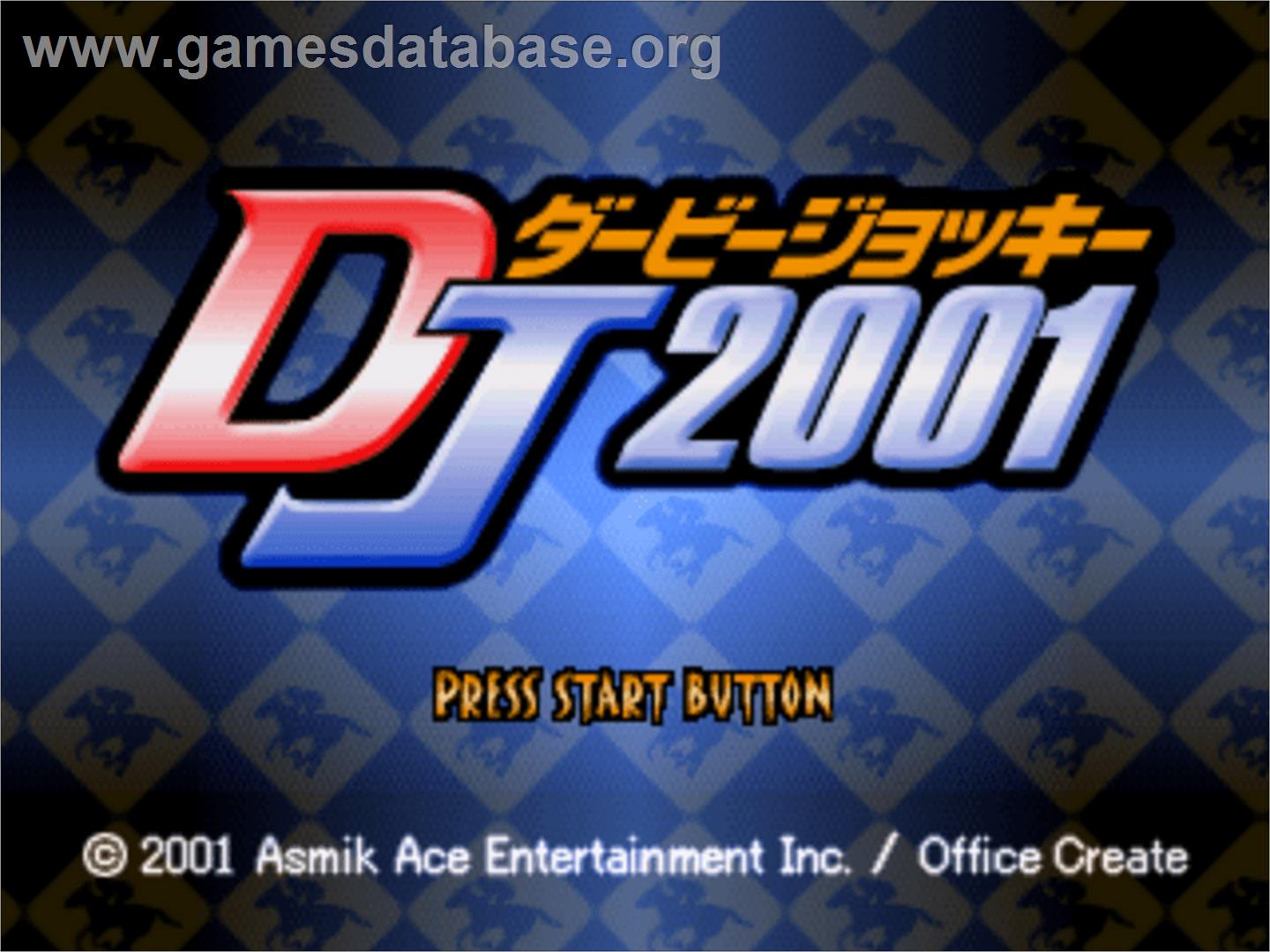 Derby Jockey 2001 - Sony Playstation - Artwork - Title Screen