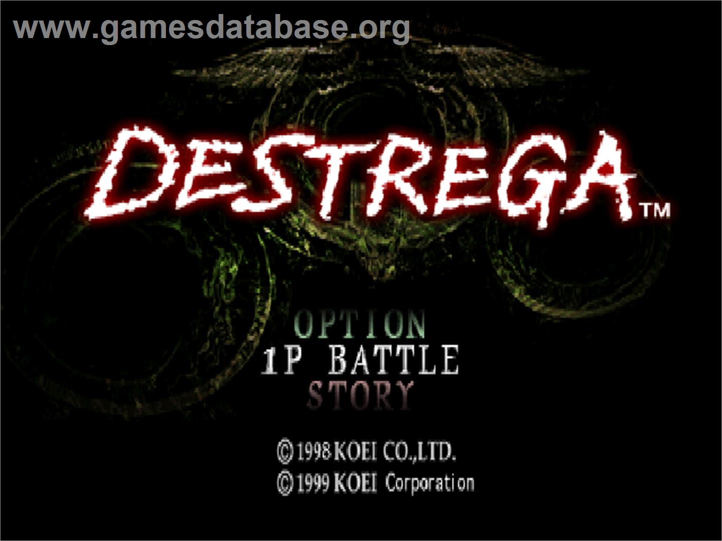 Destrega - Sony Playstation - Artwork - Title Screen