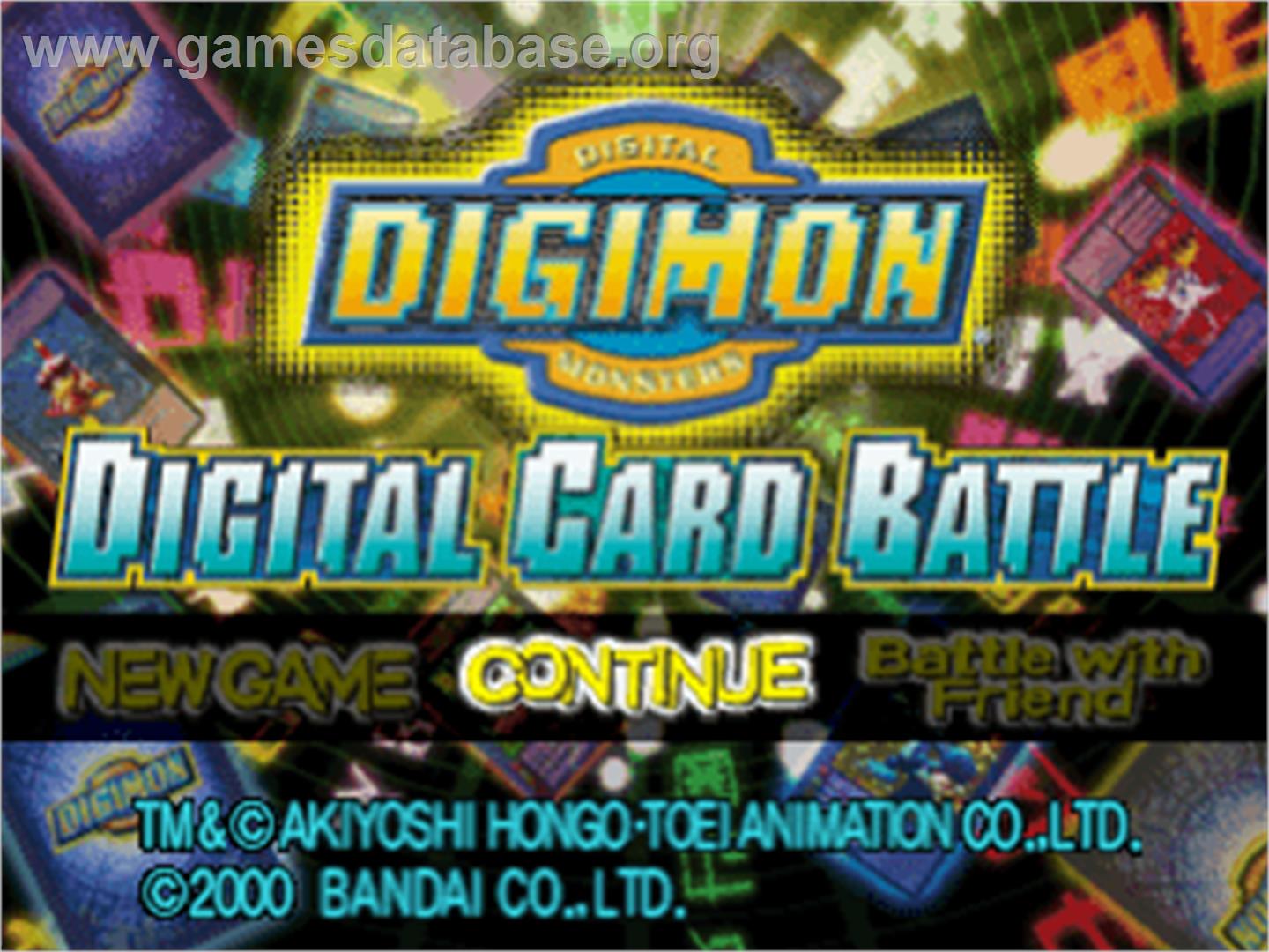 Digimon Digital Card Battle - Sony Playstation - Artwork - Title Screen