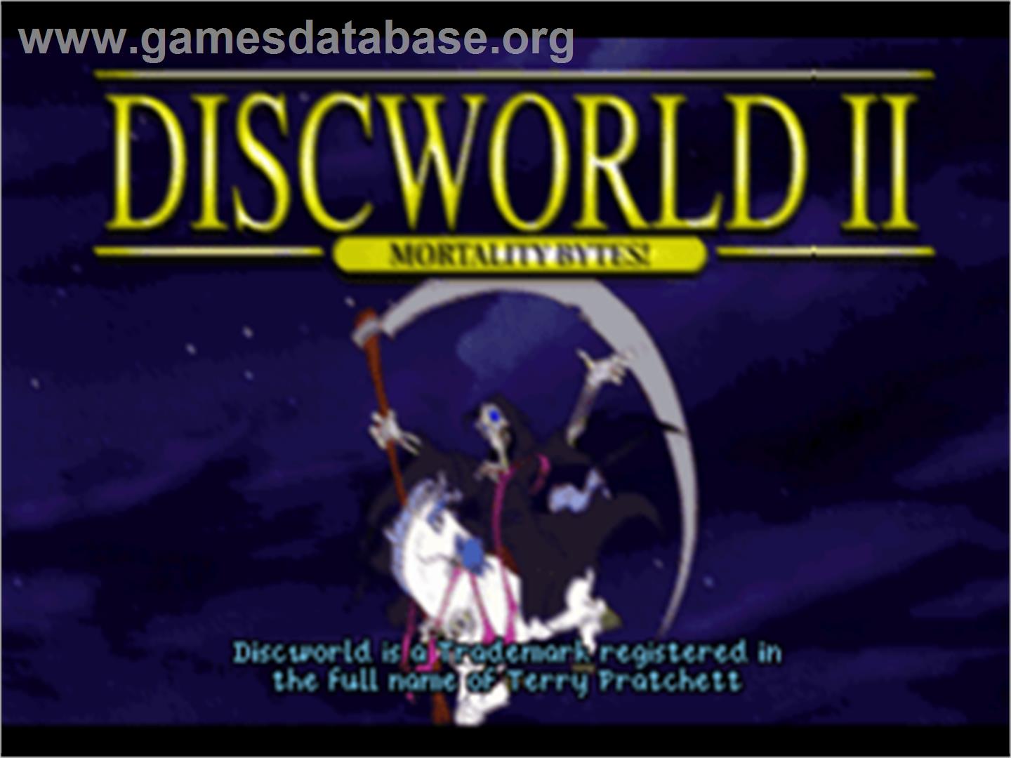 Discworld II: Mortality Bytes! - Sony Playstation - Artwork - Title Screen