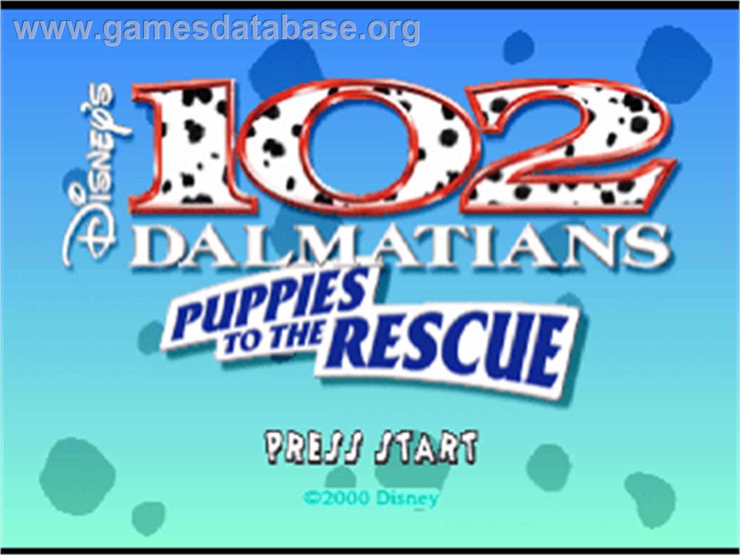 Disney's 102 Dalmatians: Puppies to the Rescue - Sony Playstation - Artwork - Title Screen