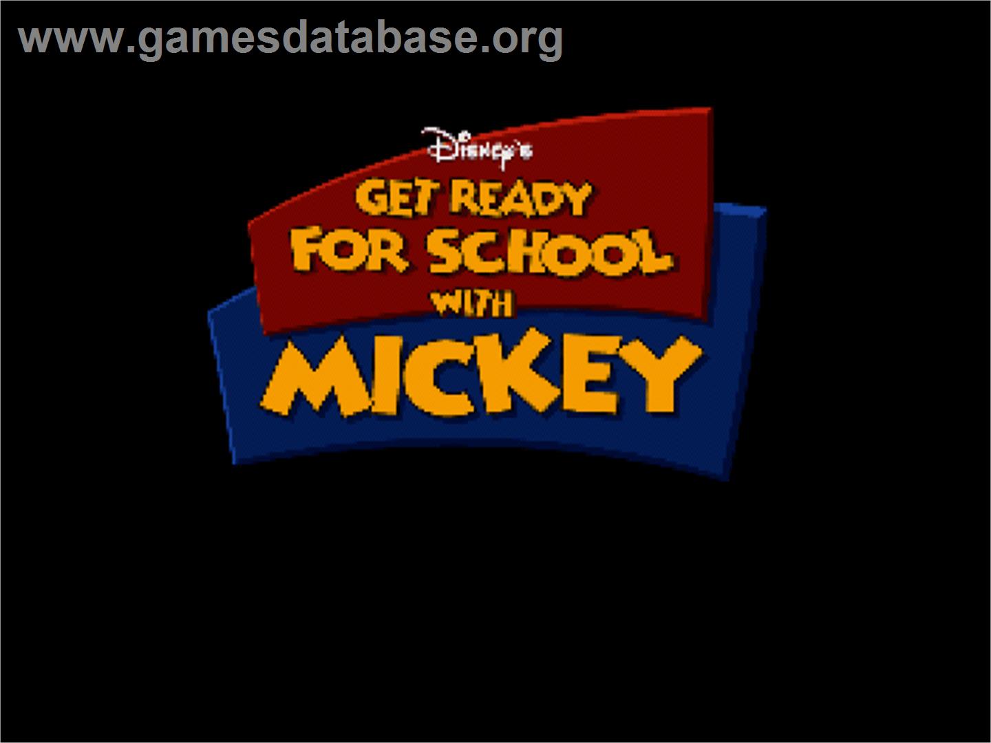 Disney Learning - Mickey - Sony Playstation - Artwork - Title Screen