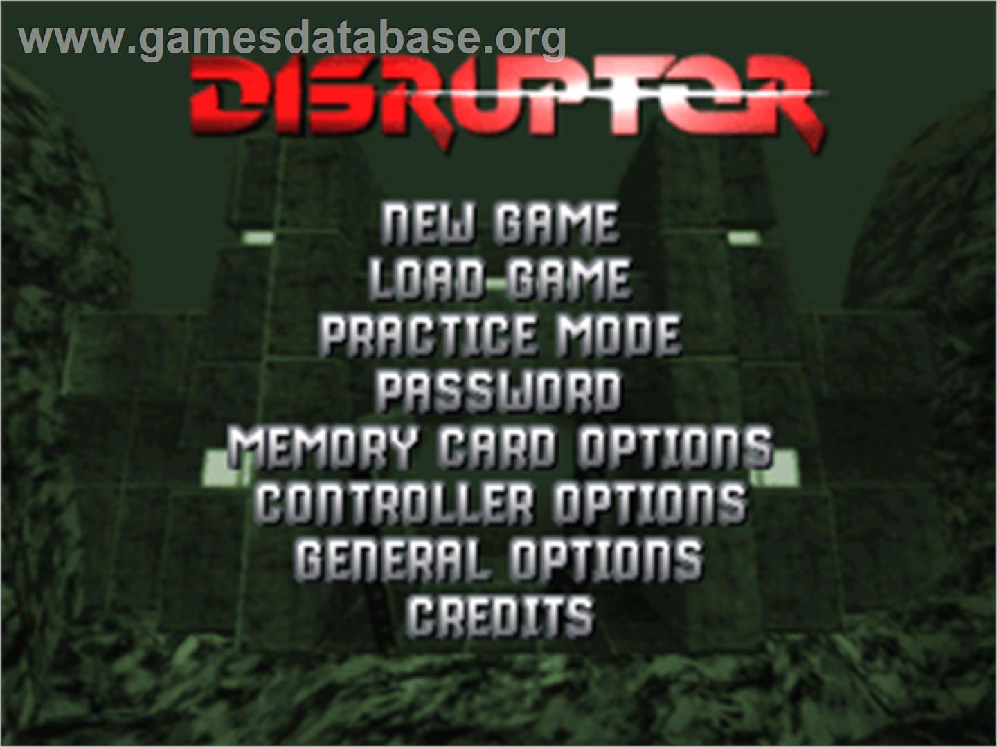 Disruptor - Sony Playstation - Artwork - Title Screen