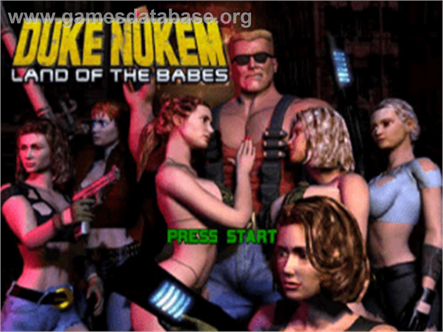 Duke Nukem: Land of the Babes - Sony Playstation - Artwork - Title Screen