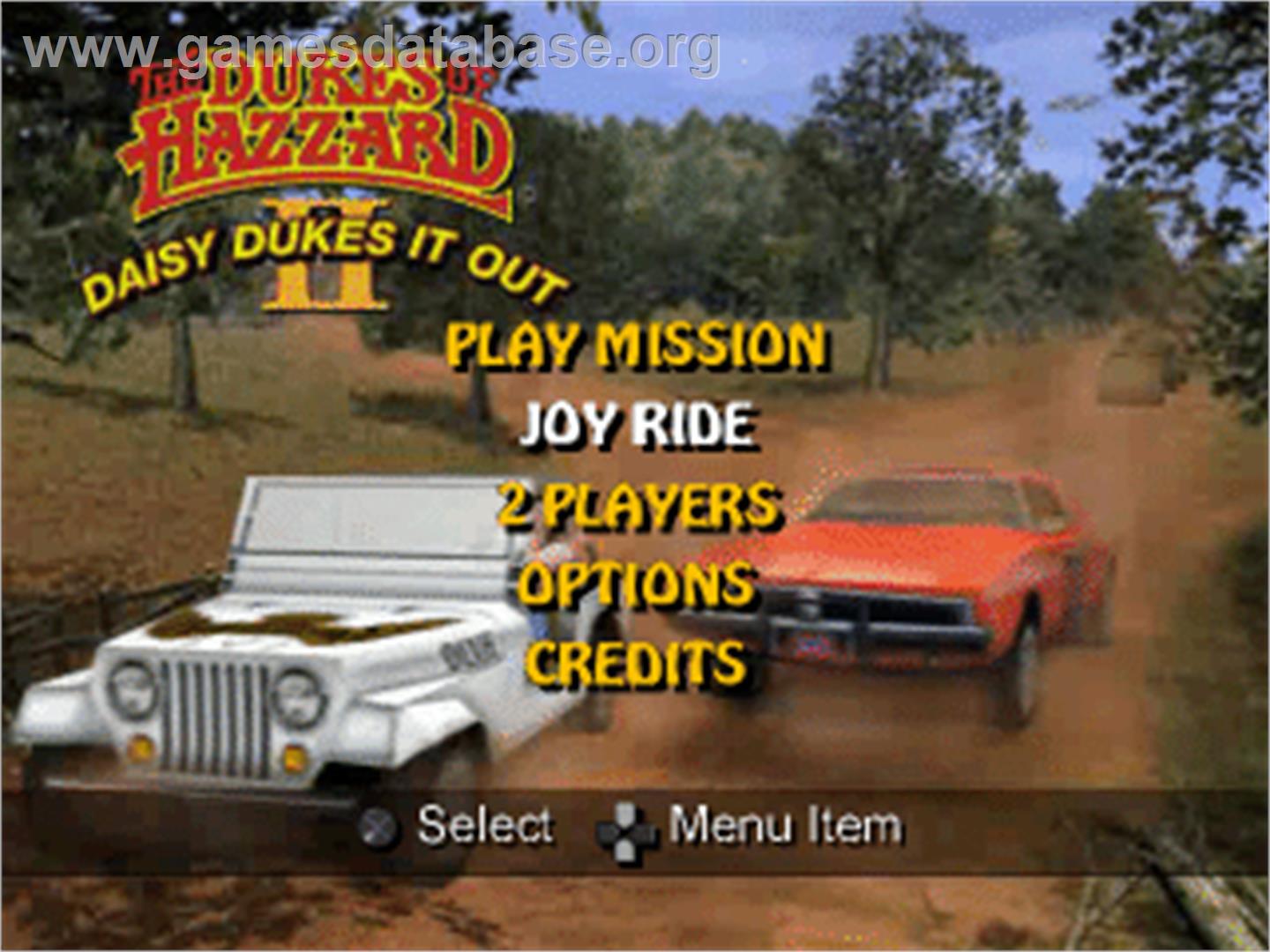 Dukes Of Hazzard 2 - Daisy Dukes It Out, The - Sony Playstation - Artwork - Title Screen