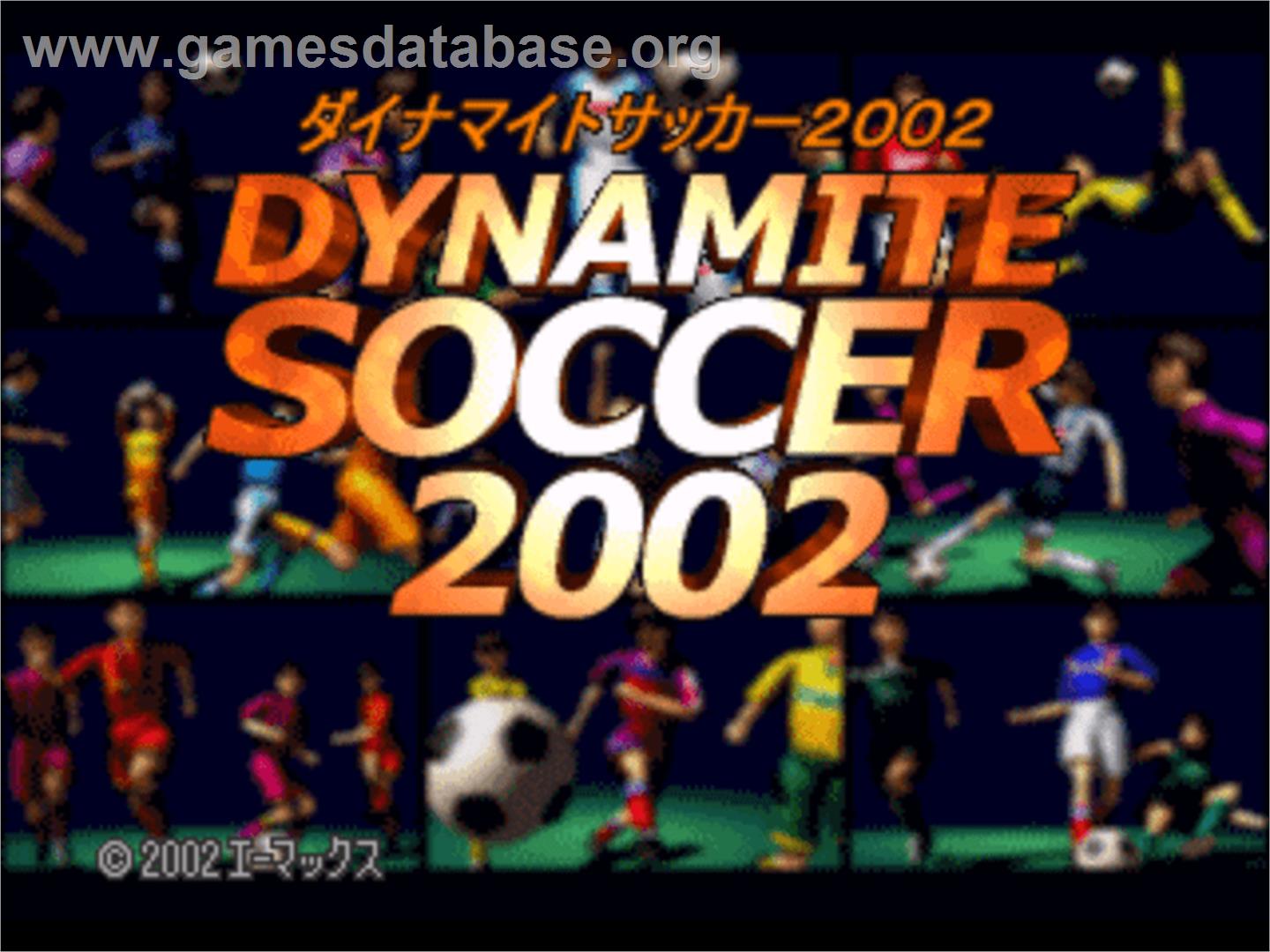 Dynamite Soccer 2002 - Sony Playstation - Artwork - Title Screen
