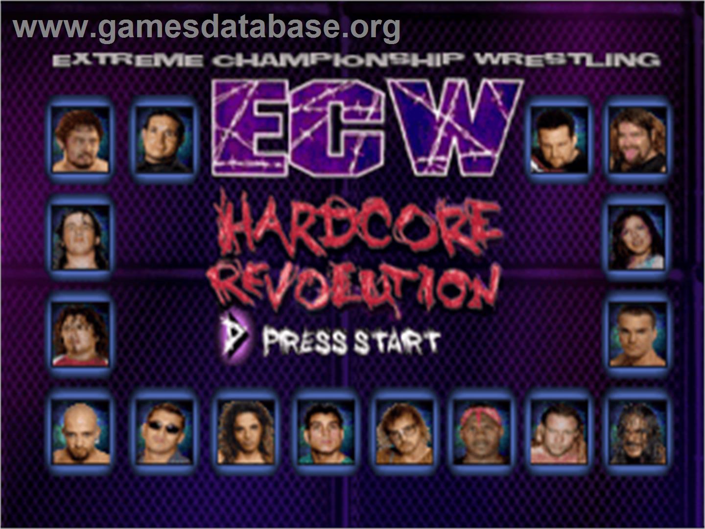 ECW Hardcore Revolution - Sony Playstation - Artwork - Title Screen