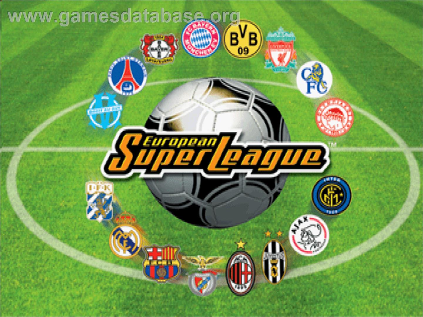 European Super League - Sony Playstation - Artwork - Title Screen
