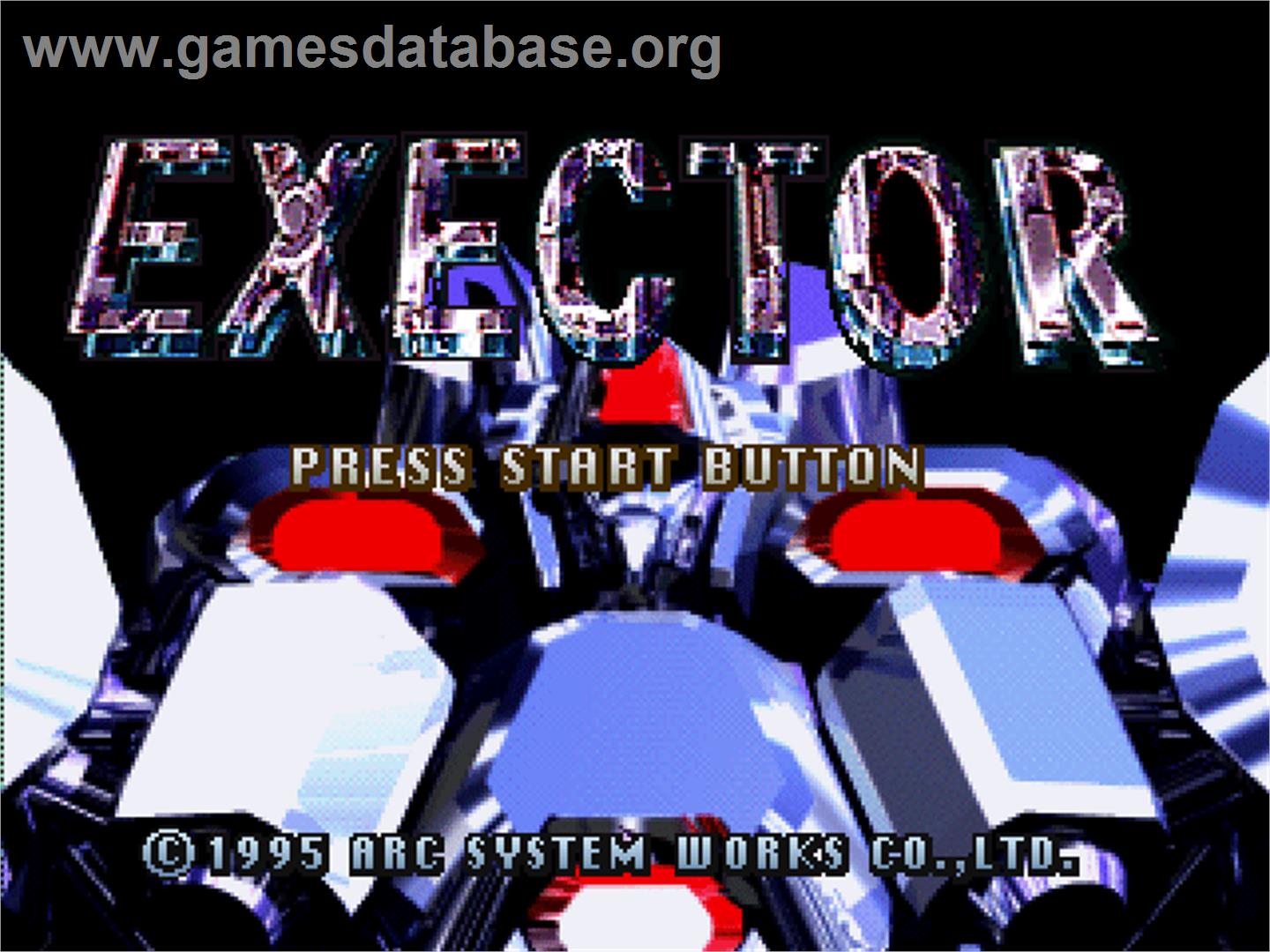 Exector - Sony Playstation - Artwork - Title Screen