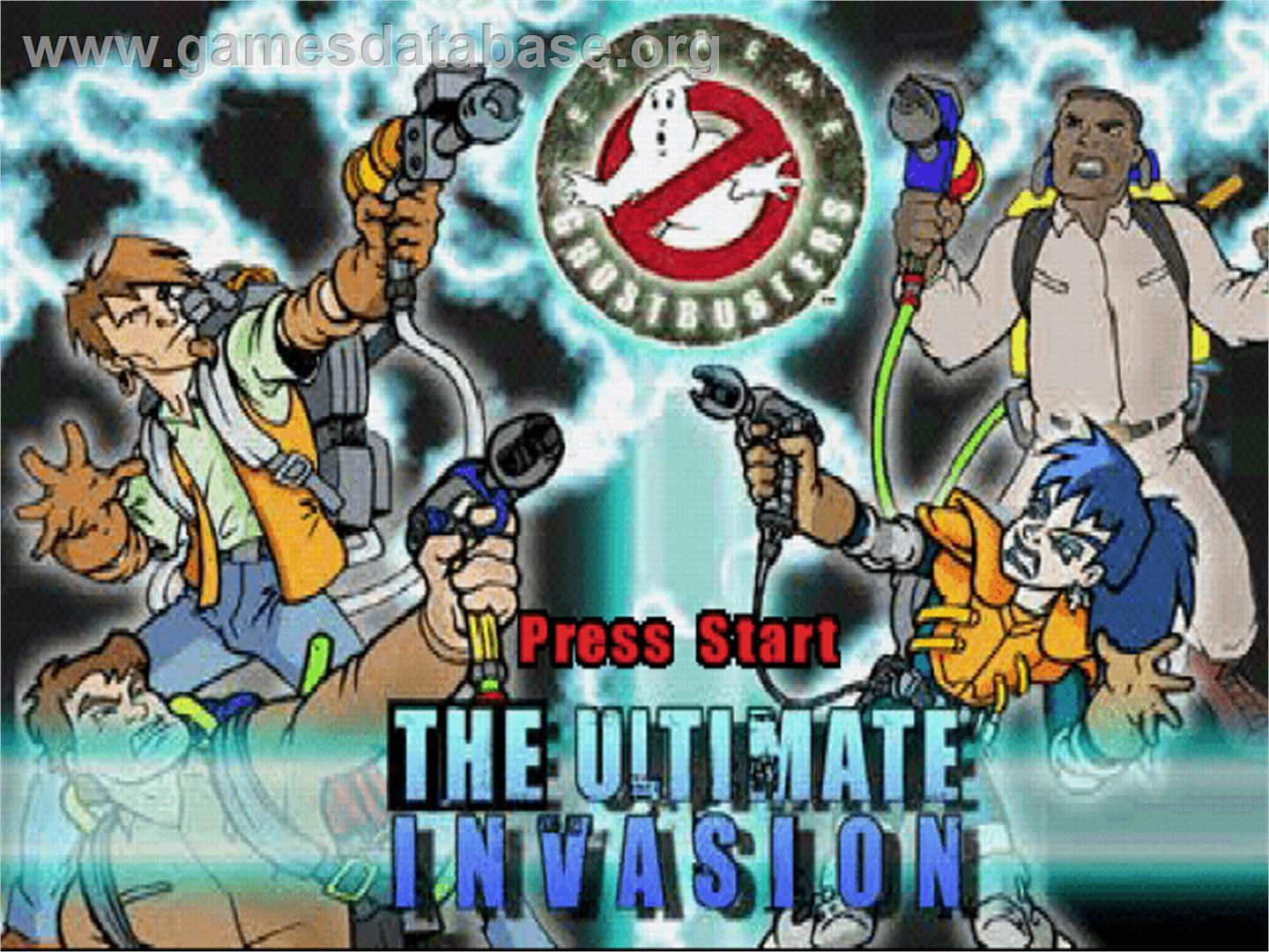 Extreme Ghostbusters - The Ultimate Invasion - Sony Playstation - Artwork - Title Screen