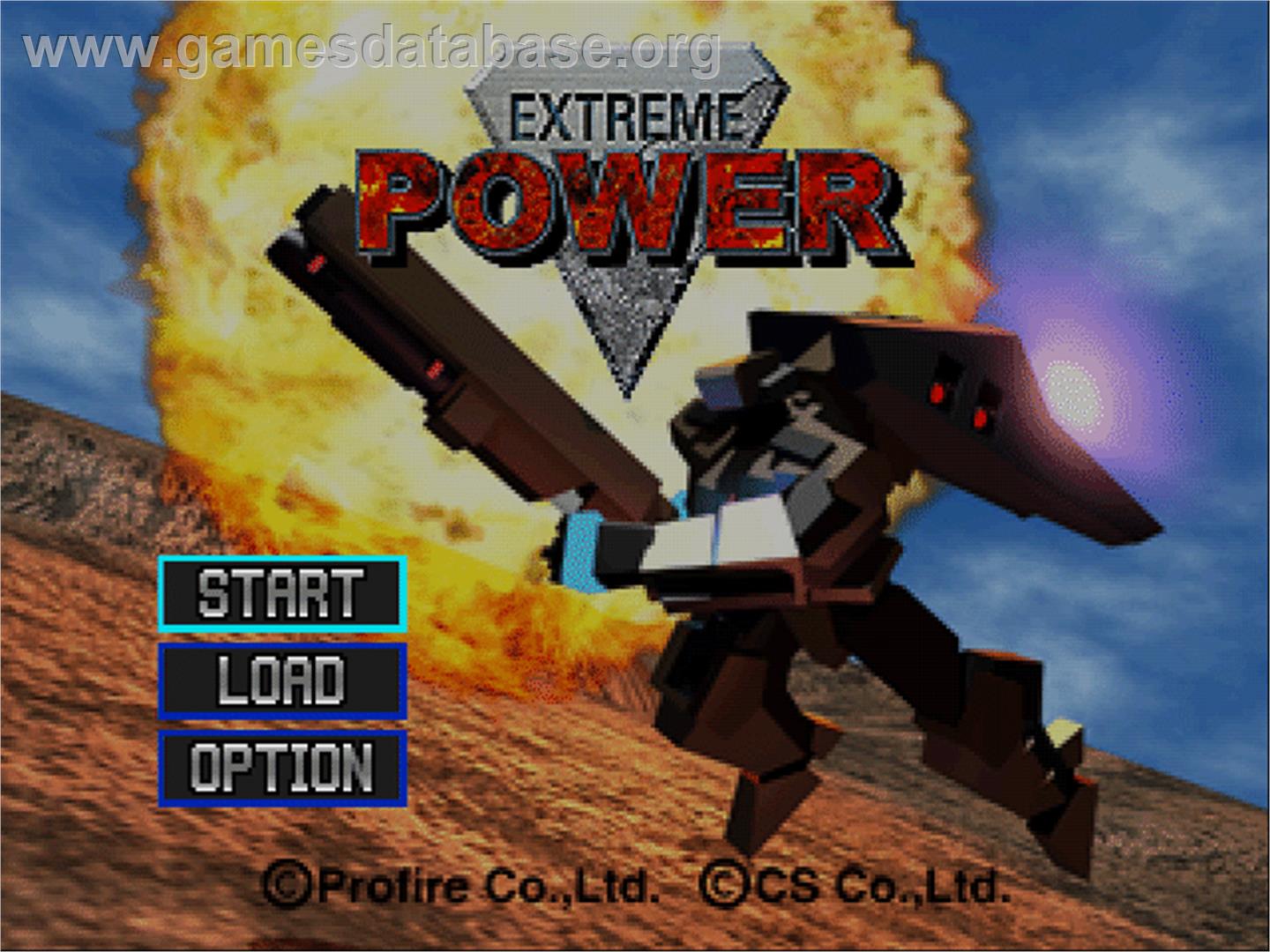 Extreme Power - Sony Playstation - Artwork - Title Screen