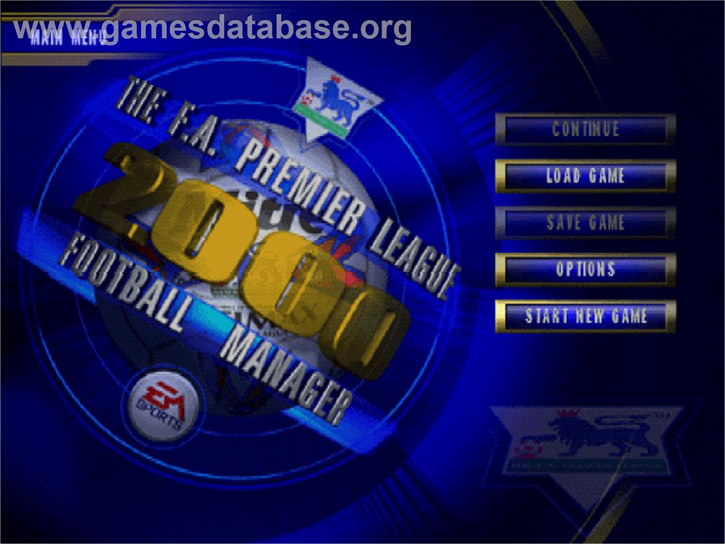F.a. Premier League Football Manager 2000, The - Sony Playstation - Artwork - Title Screen