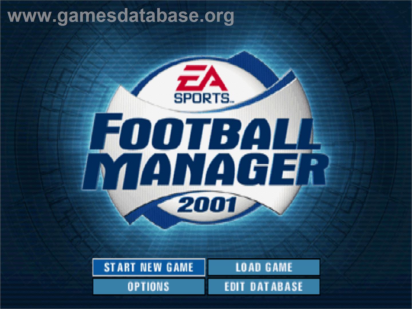 F.a. Premier League Football Manager 2001, The - Sony Playstation - Artwork - Title Screen