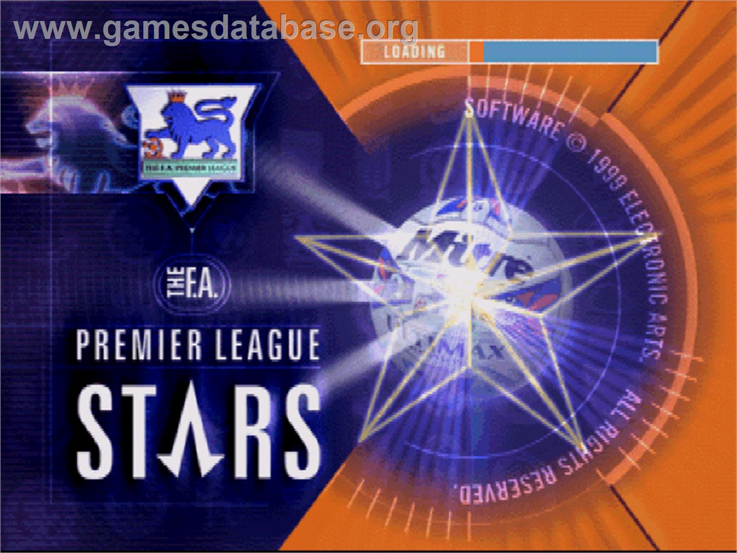 F.a. Premier League Stars, The - Sony Playstation - Artwork - Title Screen