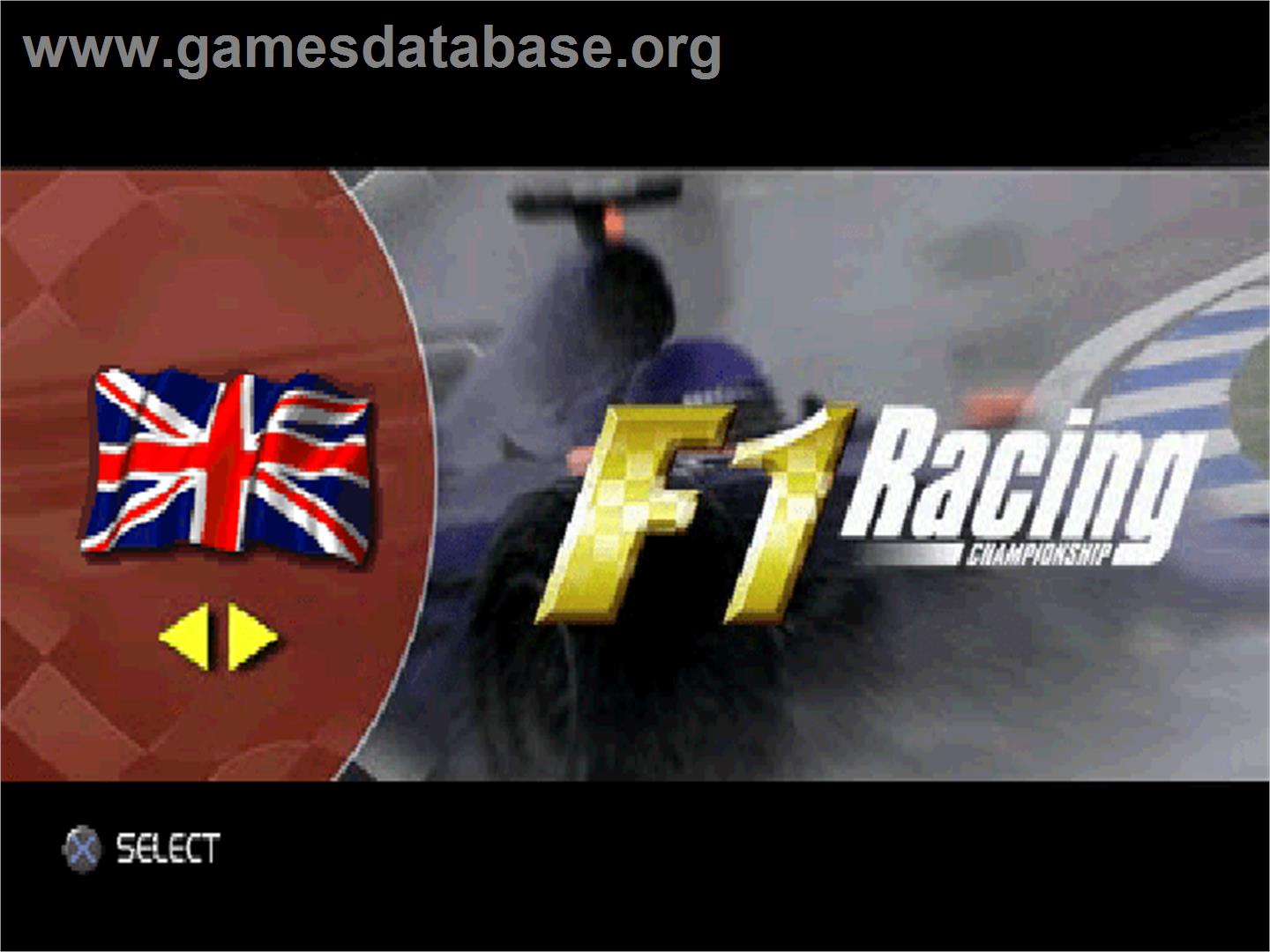 F1 Racing Championship - Sony Playstation - Artwork - Title Screen