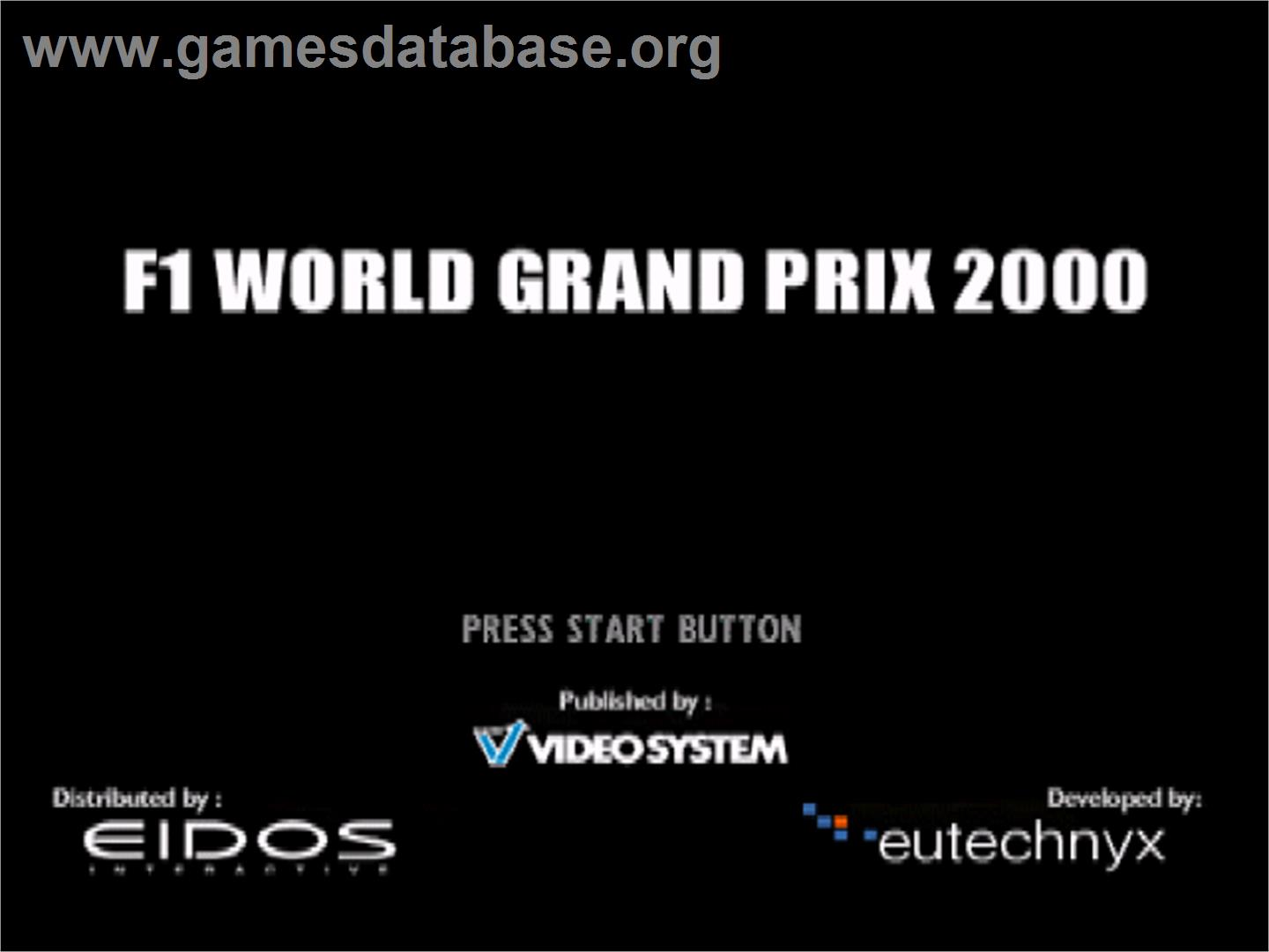 F1 World Grand Prix 2000 - Sony Playstation - Artwork - Title Screen