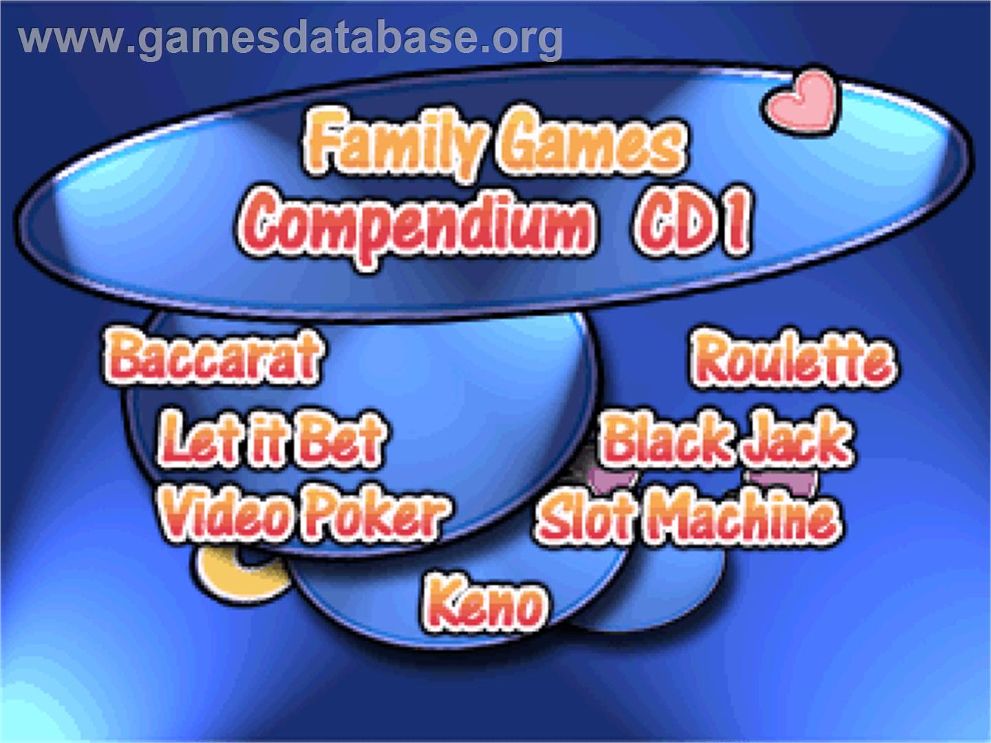 Family Games Compendium - Sony Playstation - Artwork - Title Screen