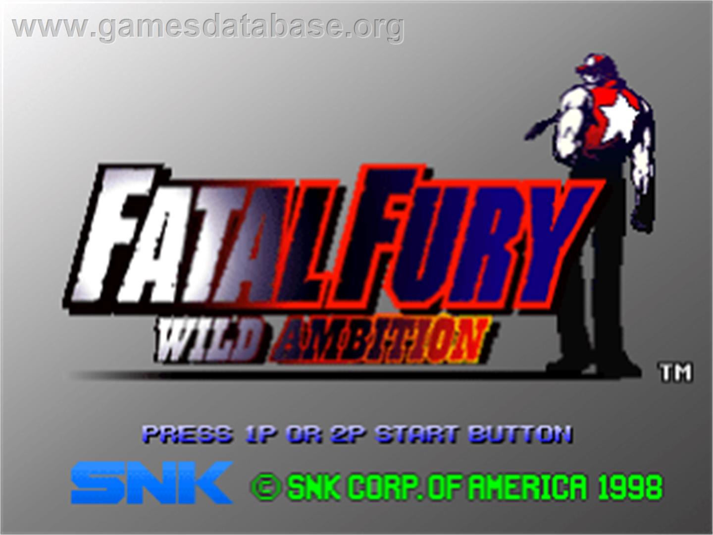 Fatal Fury: Wild Ambition - Sony Playstation - Artwork - Title Screen