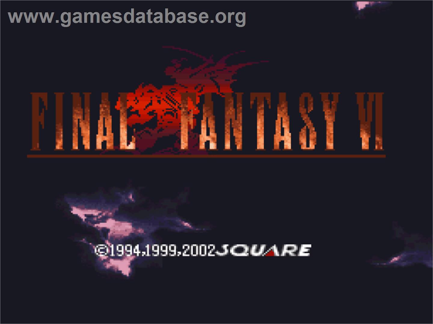 Final Fantasy 6 - Sony Playstation - Artwork - Title Screen