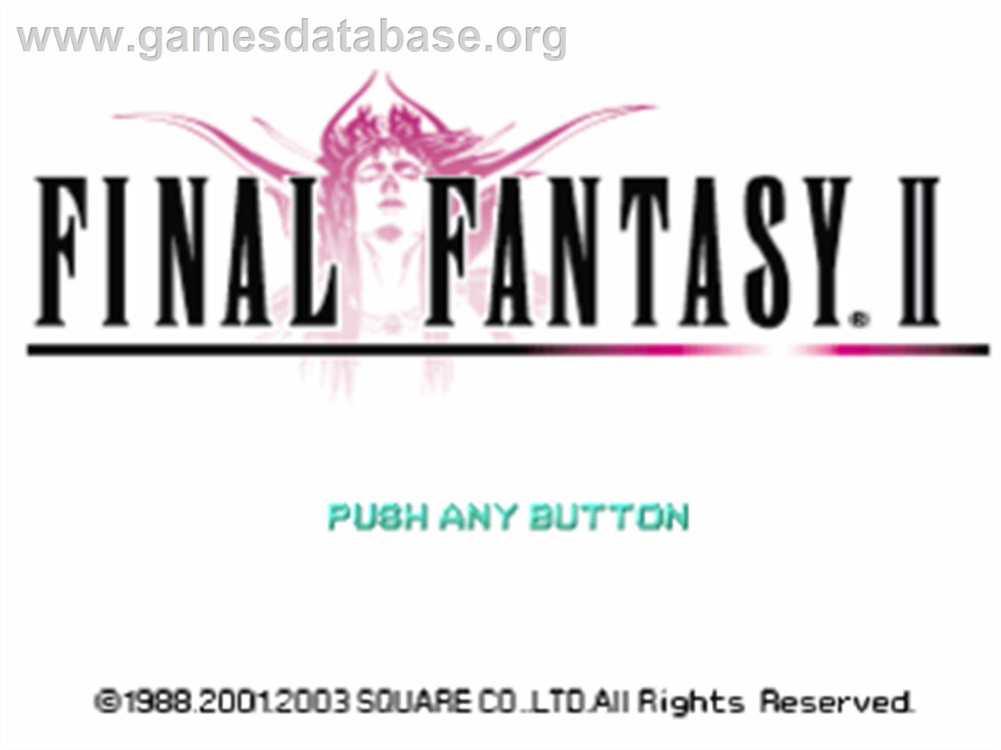 Final Fantasy II - Sony Playstation - Artwork - Title Screen