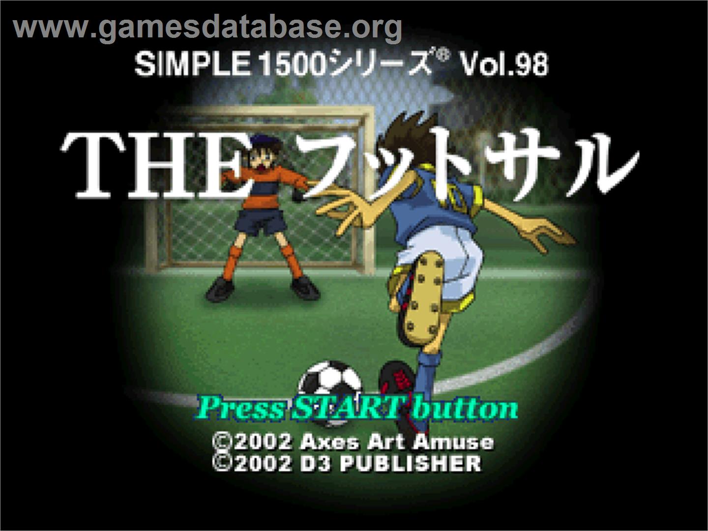 Futsal (simple 1500 Series), The - Sony Playstation - Artwork - Title Screen
