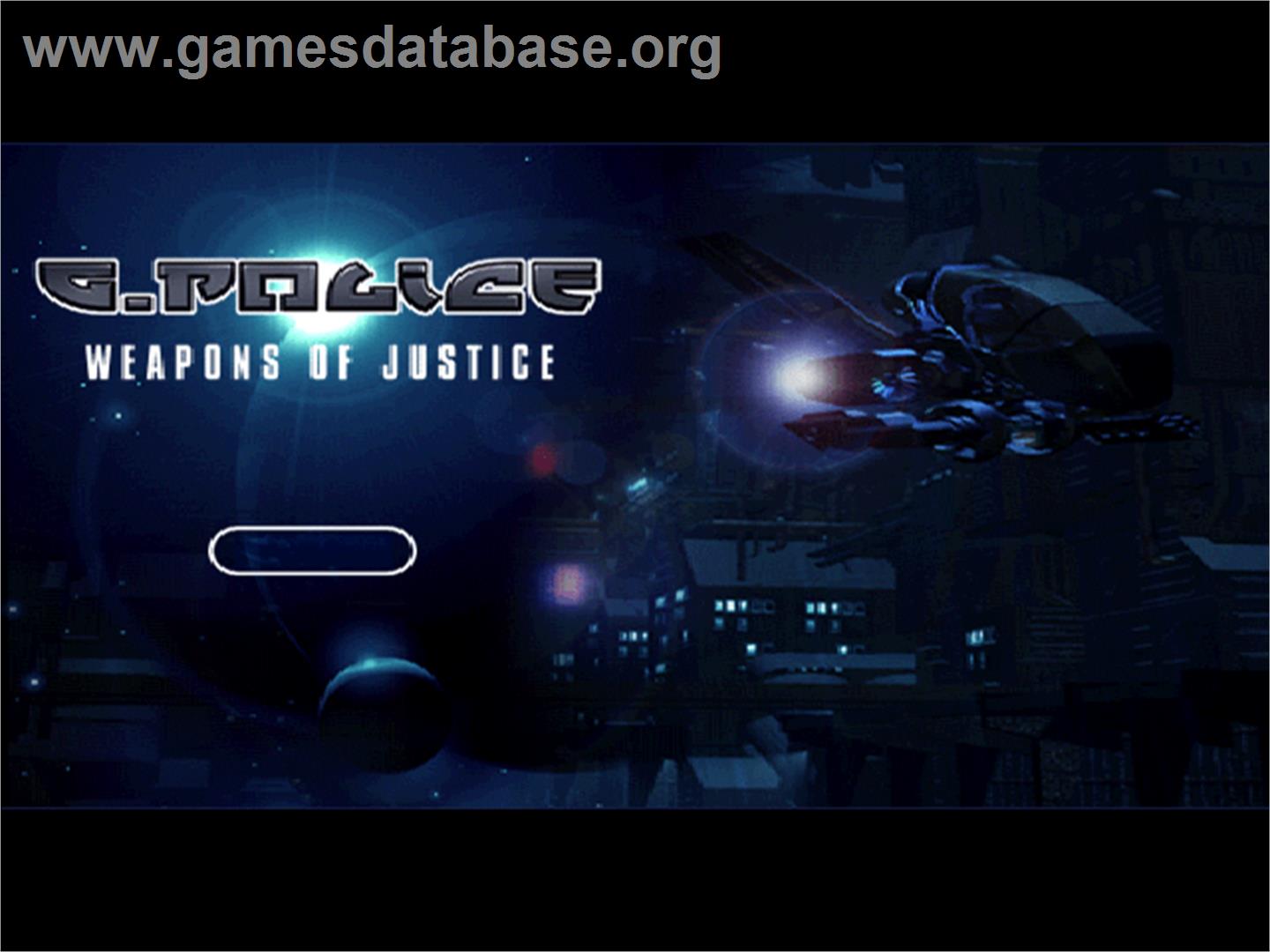 G-police - Weapons Of Justice - Sony Playstation - Artwork - Title Screen