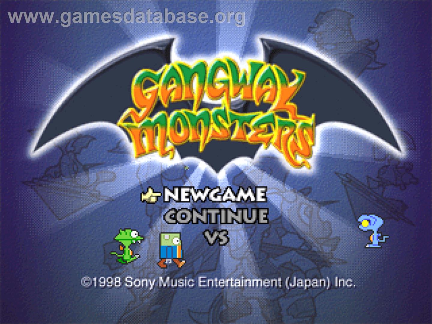 Gangway Monsters - Sony Playstation - Artwork - Title Screen